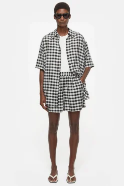 CLOSED Korte Broek>Vichy Boxershort Zwart