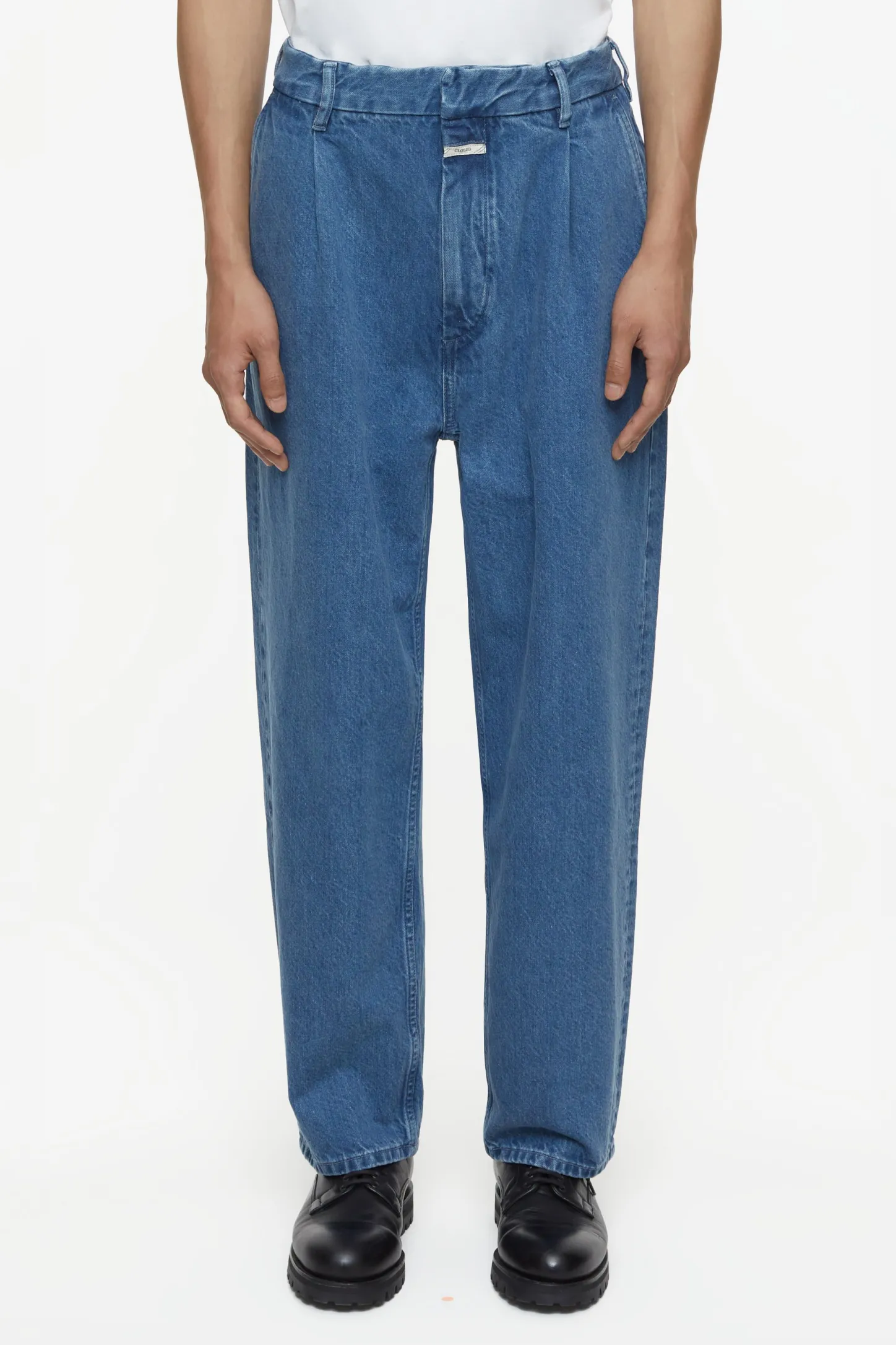 CLOSED 5-Pocketsjeans>Wijde Broek - Stijlnaam Blomberg Wijd Midden Blauw