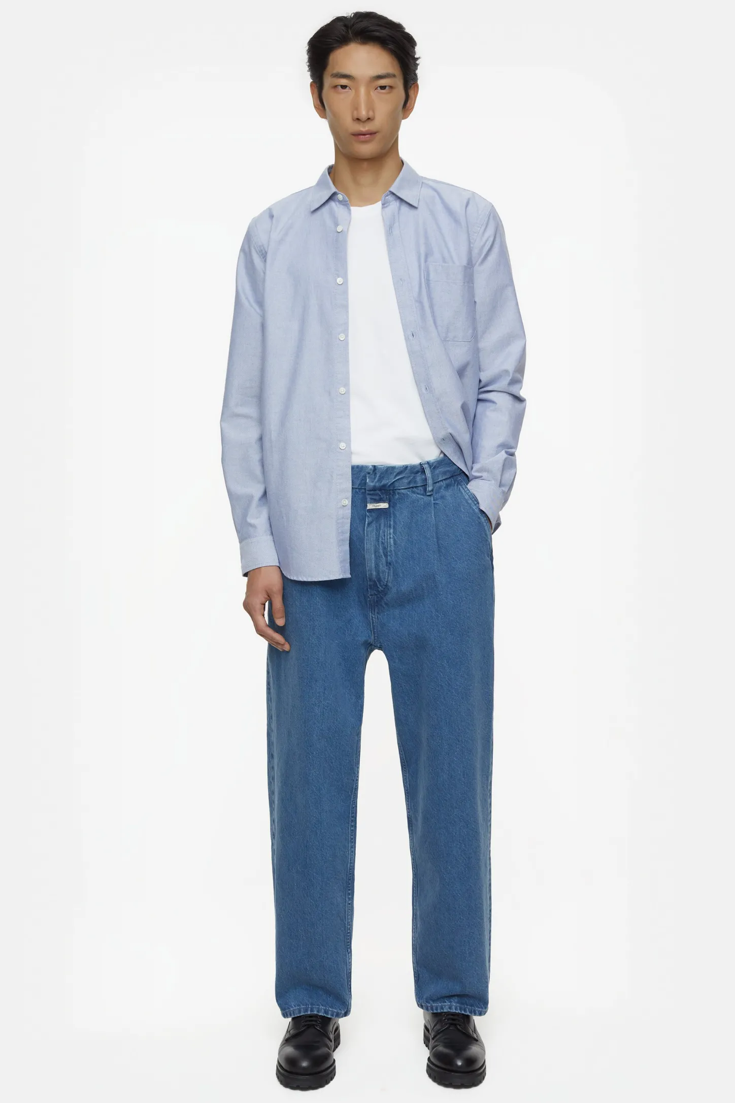 CLOSED 5-Pocketsjeans>Wijde Broek - Stijlnaam Blomberg Wijd Midden Blauw