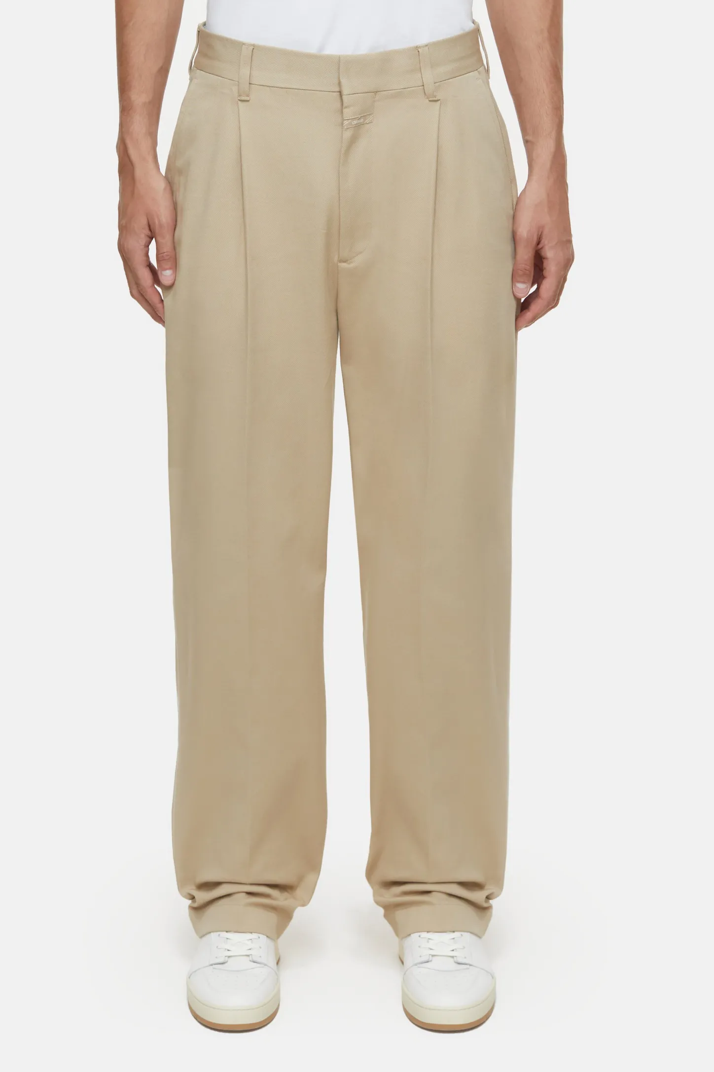 CLOSED Broek>Wijde Broek - Stijlnaam Blomberg Wijd Stedelijk Beige