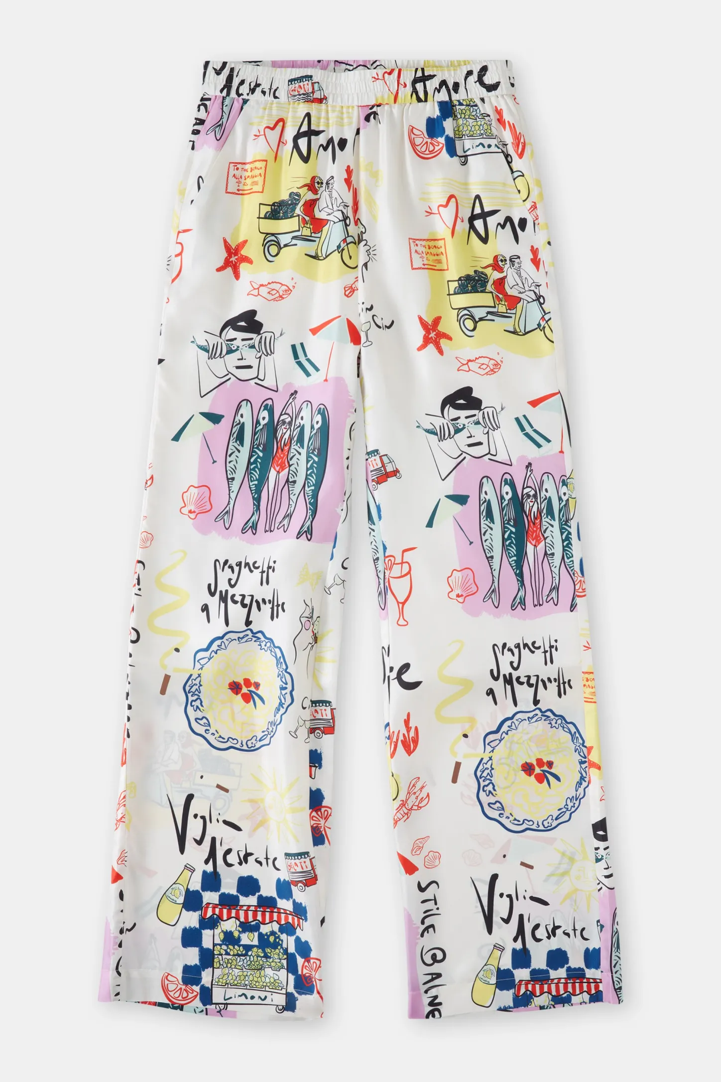 CLOSED Broek>Wijde Broek - Stijlnaam Winona Aus Seide Veelkleurig