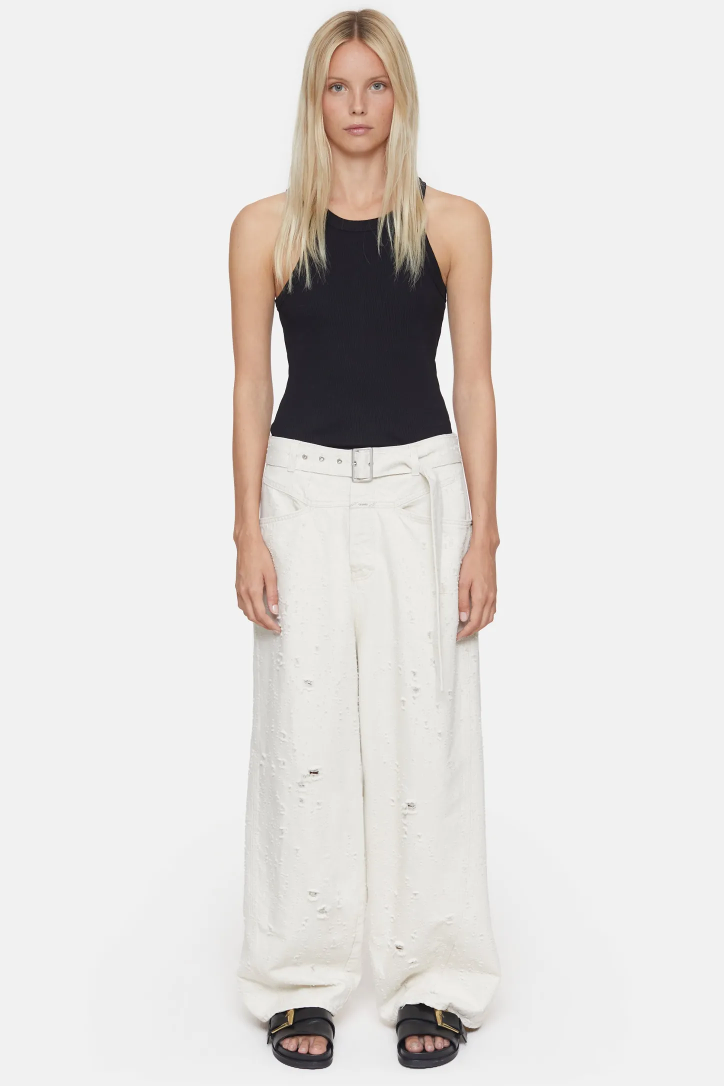 CLOSED Lange Denim>Wijde Jeans - Stijlnaam Baggy-X Creme