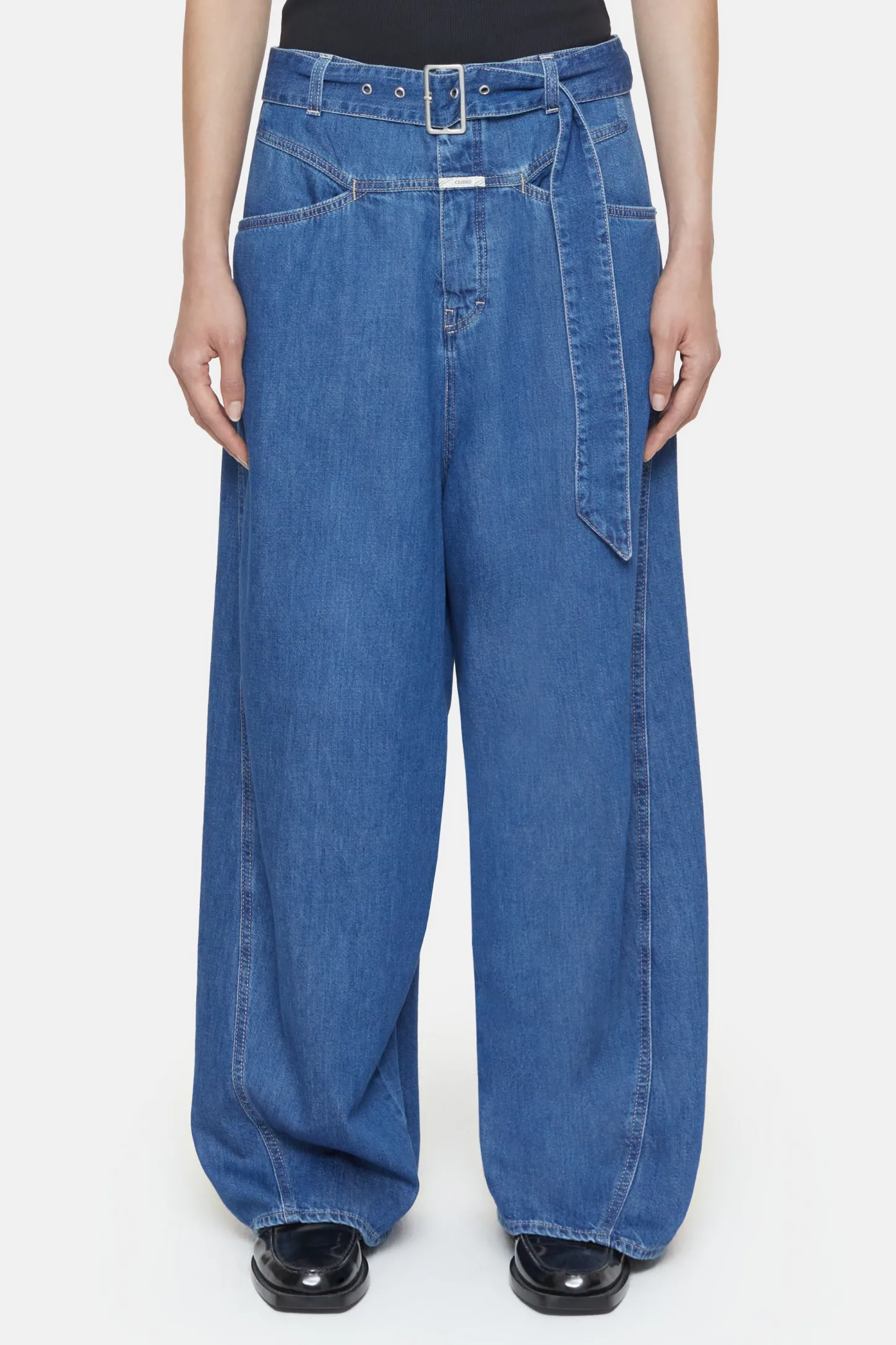 CLOSED X-Pocket-Familie>Wijde Jeans - Stijlnaam Baggy-X Donkerblauw