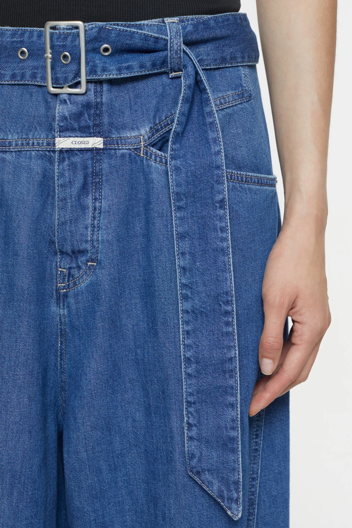 CLOSED Ras>Wijde Jeans - Stijlnaam Baggy-X Donkerblauw