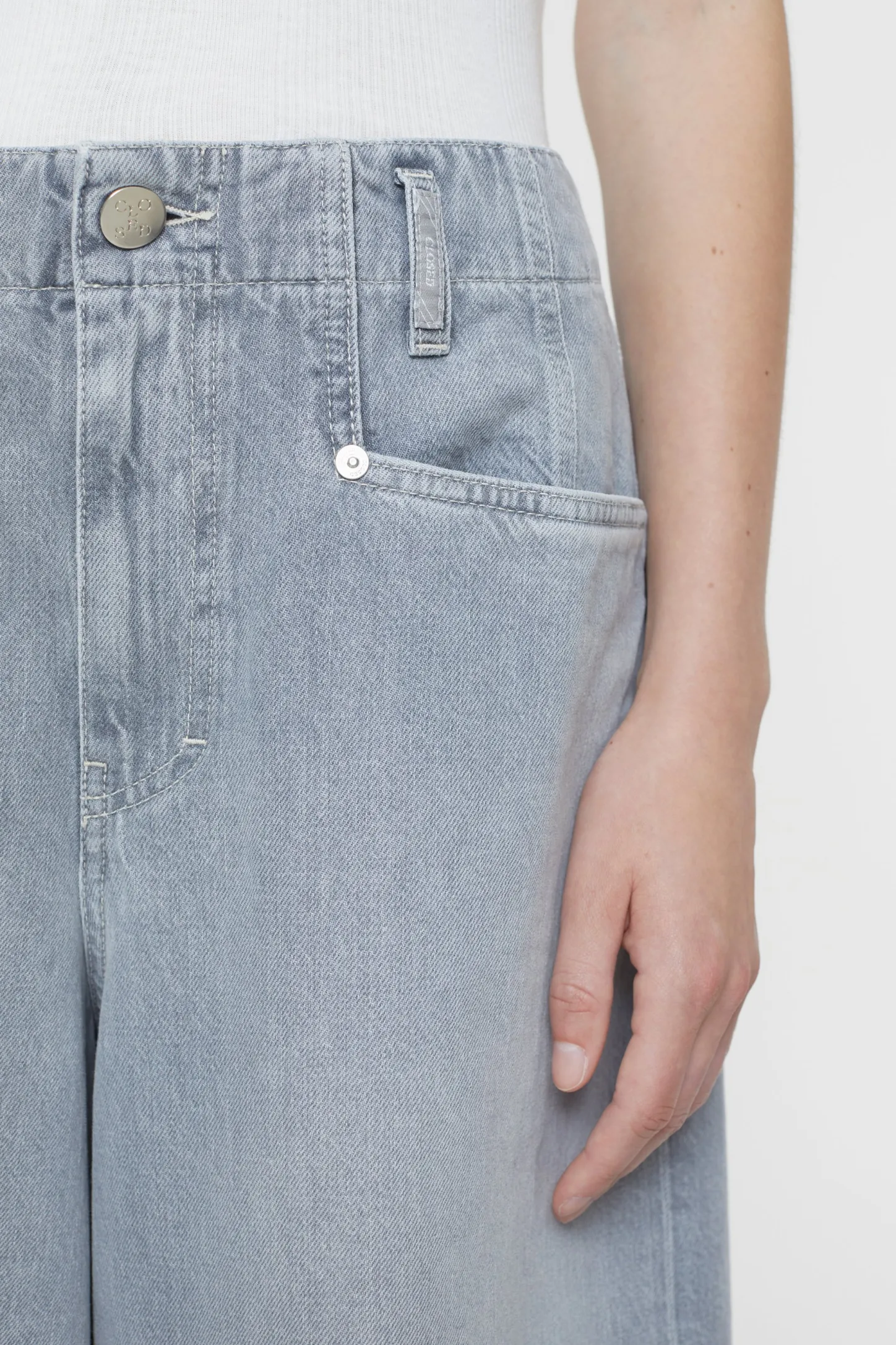CLOSED Ras>Wijde Jeans - Stijlnaam Campton Lichtgrijs