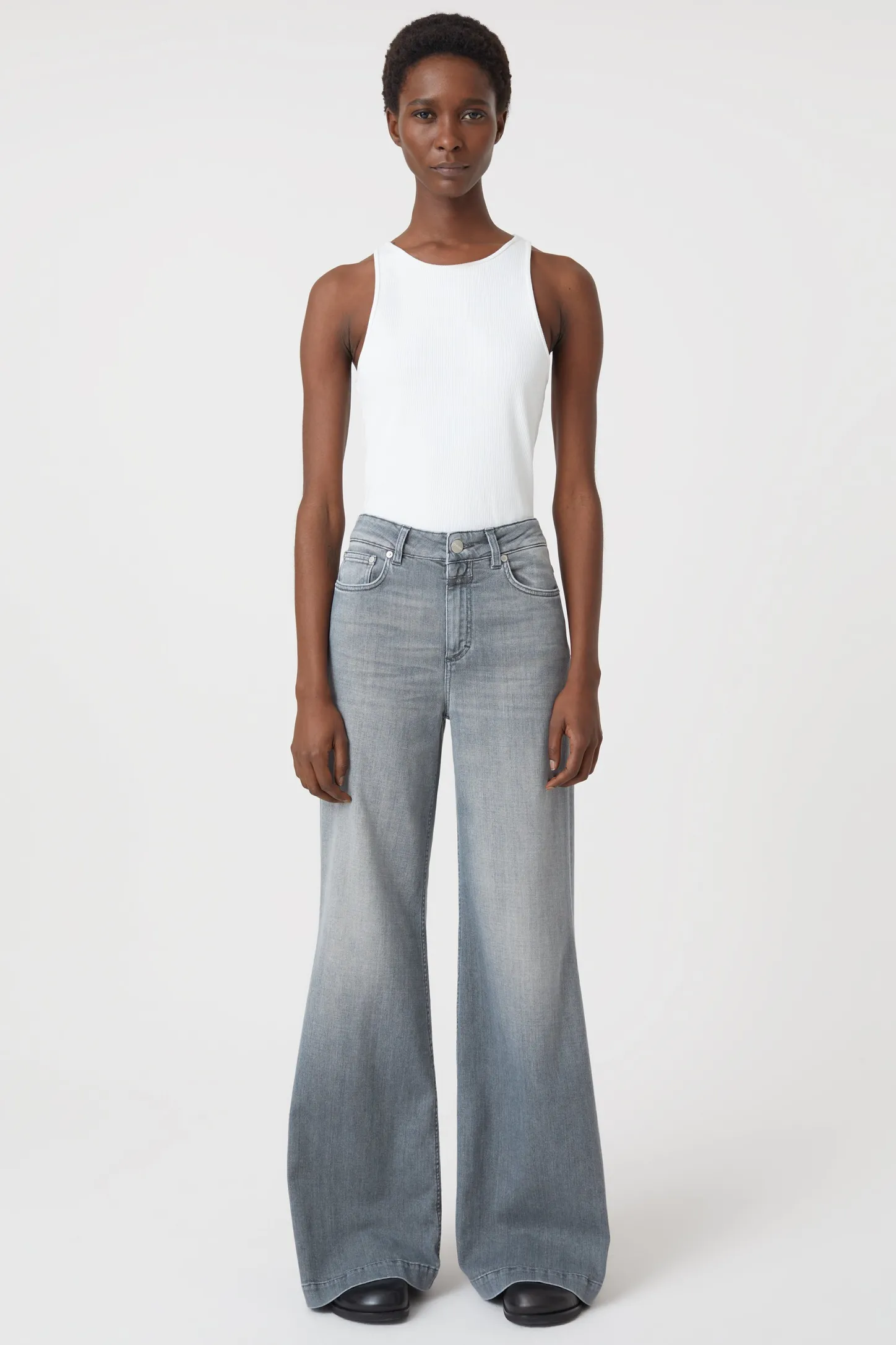 CLOSED Ras>Wijde Jeans - Stijlnaam Glow-Up Midden Grijs