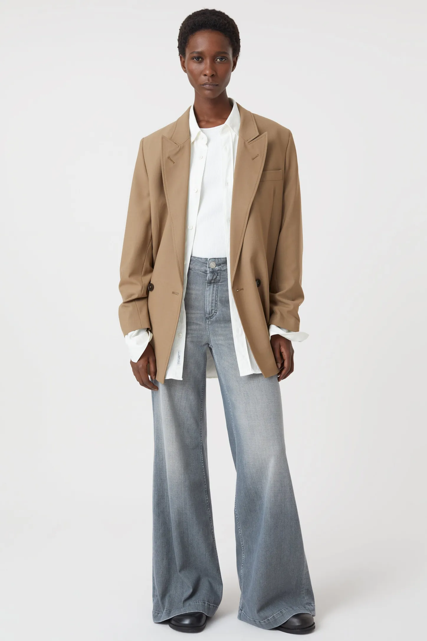 CLOSED Ras>Wijde Jeans - Stijlnaam Glow-Up Midden Grijs