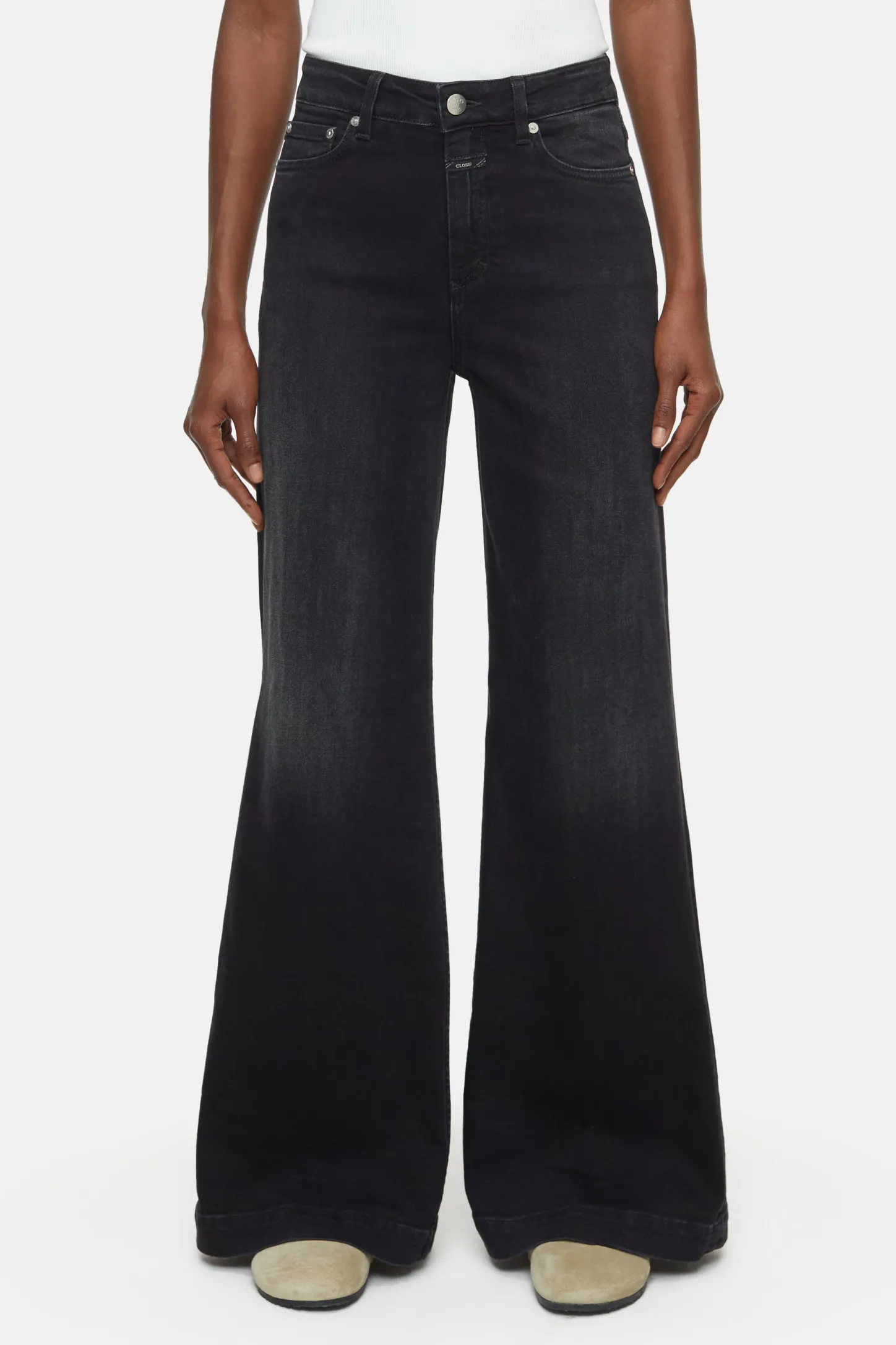 CLOSED Ras>Wijde Jeans - Stijlnaam Glow-Up Donker Grijs