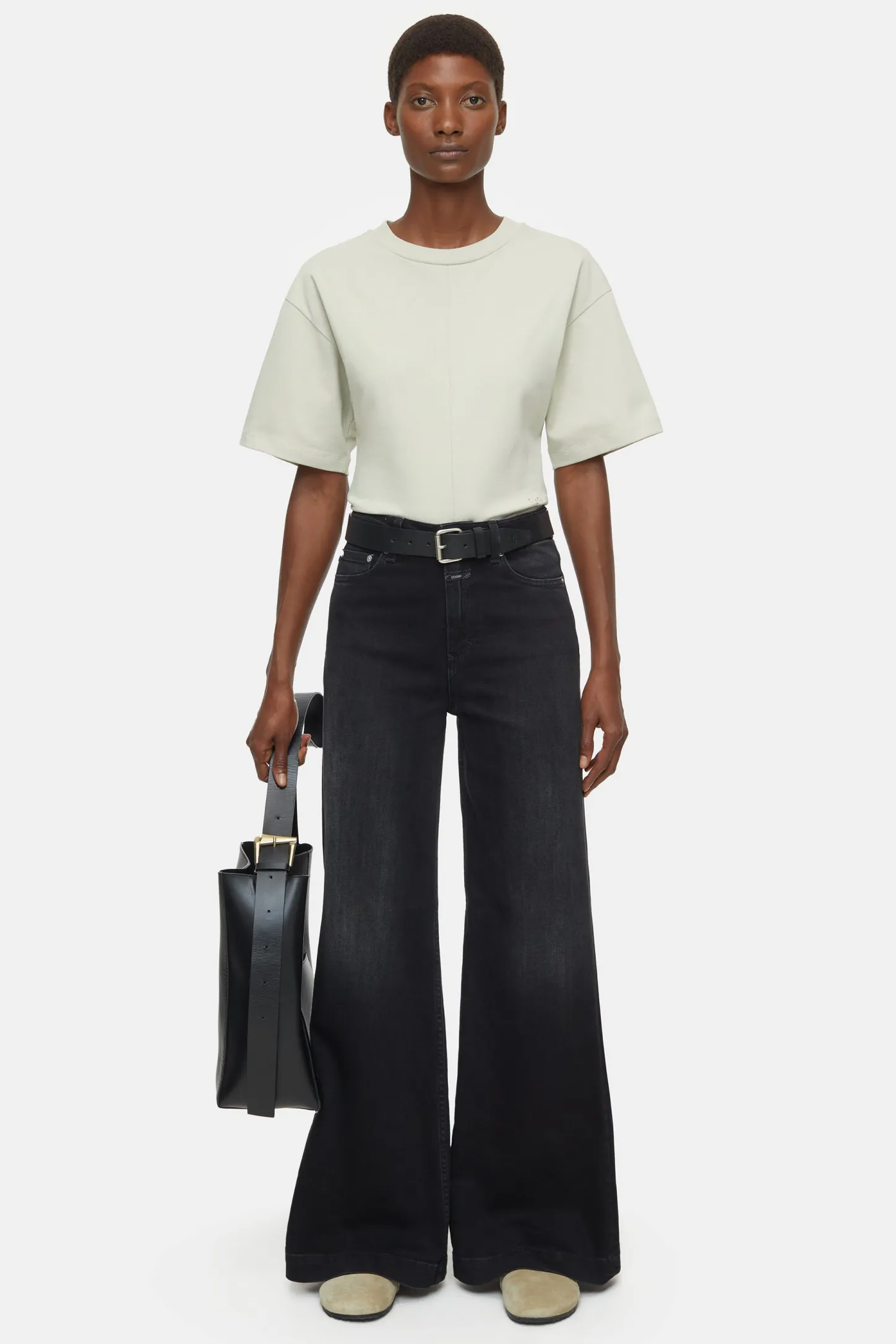 CLOSED Ras>Wijde Jeans - Stijlnaam Glow-Up Donker Grijs