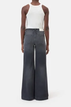 CLOSED Eco-Denim>Wijde Jeans - Stijlnaam Glow-Up Donker Grijs
