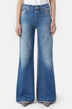 CLOSED Ras>Wijde Jeans - Stijlnaam Glow-Up Midden Blauw