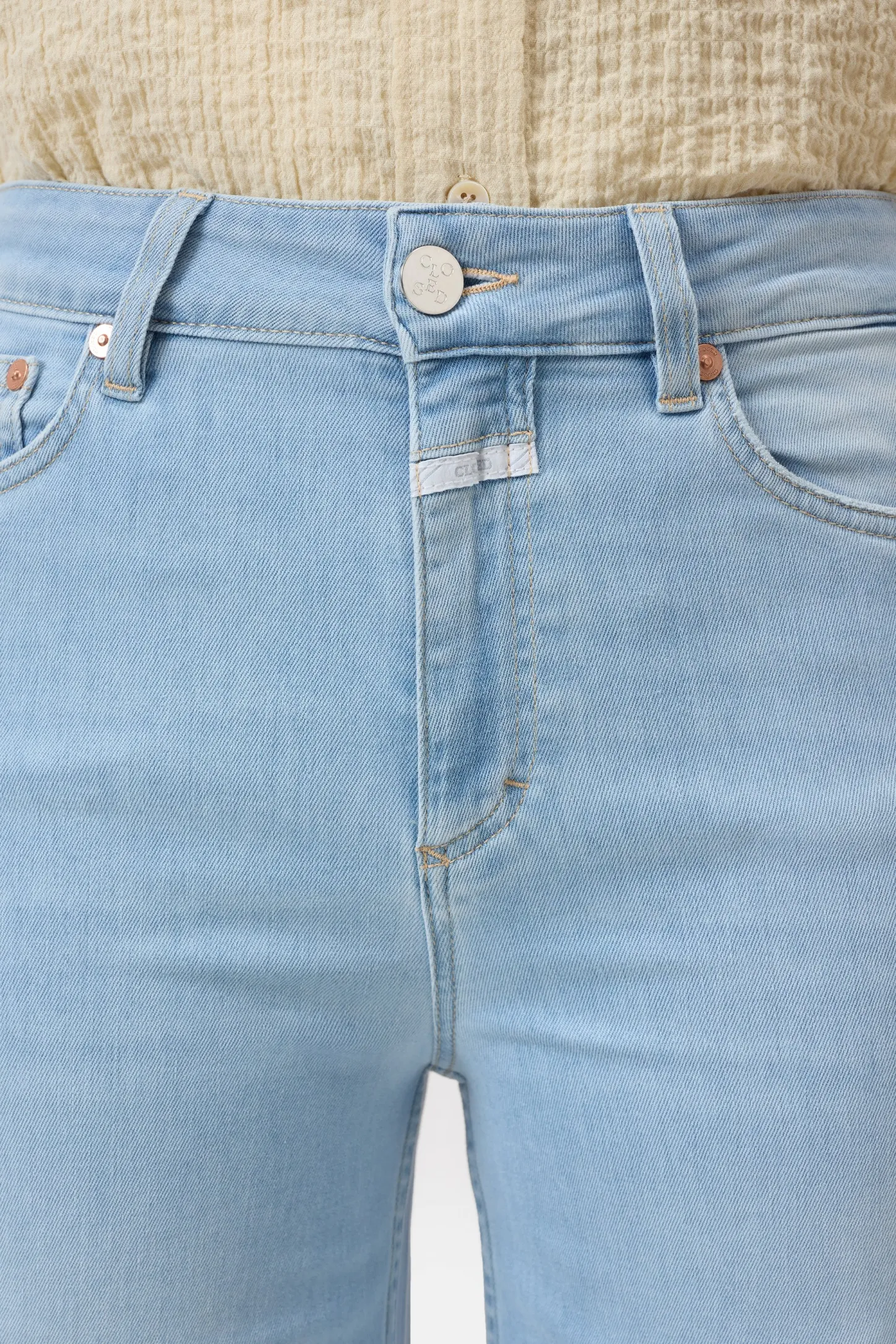 CLOSED Lange Denim>Wijde Jeans - Stijlnaam Glow-Up Lichtblauw