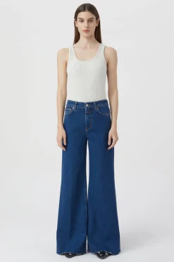 CLOSED Lange Denim>Wijde Jeans - Stijlnaam Glow-Up Donkerblauw