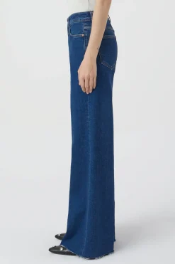 CLOSED Lange Denim>Wijde Jeans - Stijlnaam Glow-Up Donkerblauw