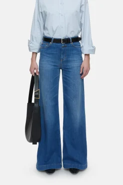 CLOSED Lange Denim>Wijde Jeans - Stijlnaam Glow-Up Donkerblauw