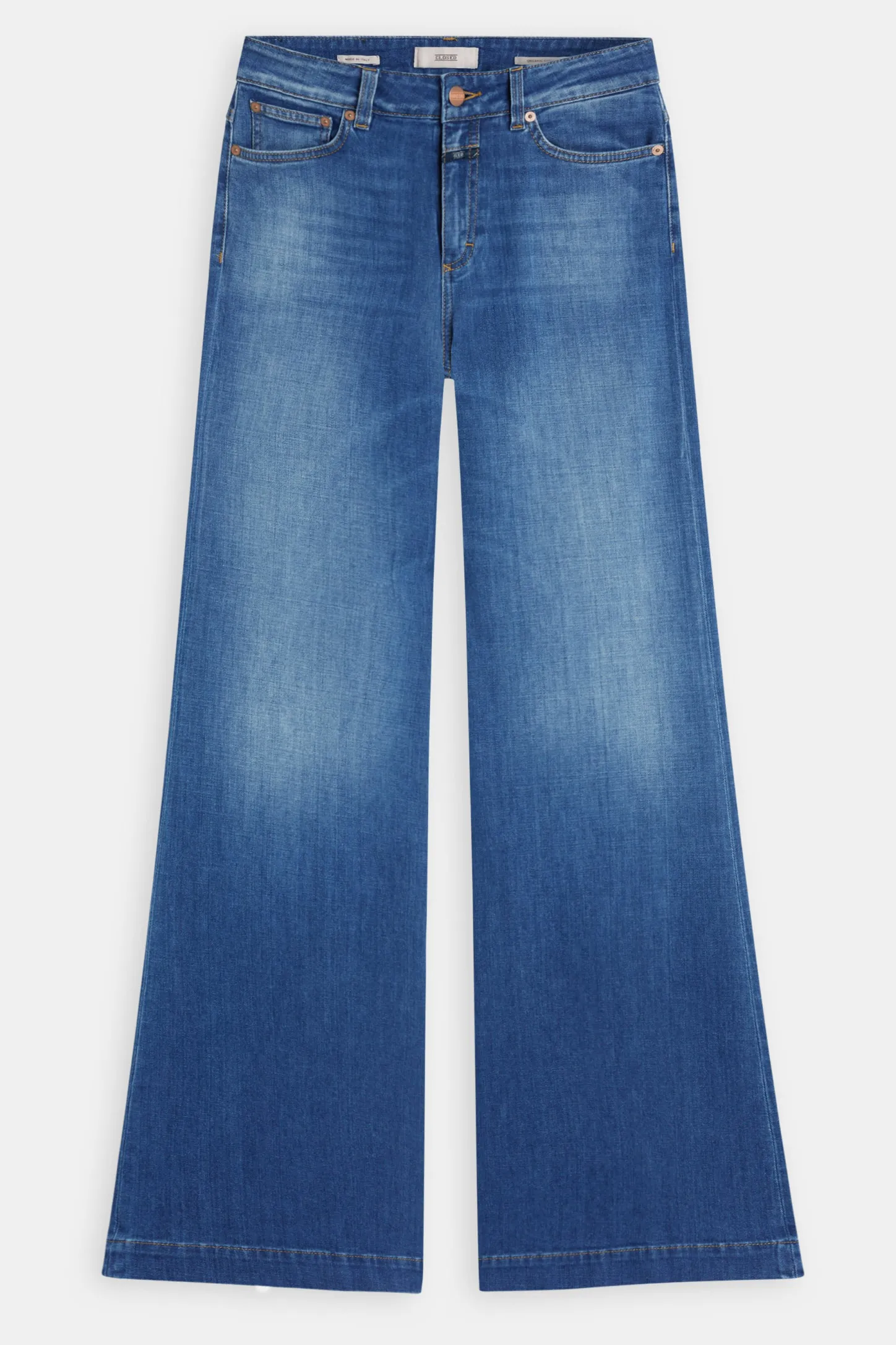 CLOSED Lange Denim>Wijde Jeans - Stijlnaam Glow-Up Donkerblauw