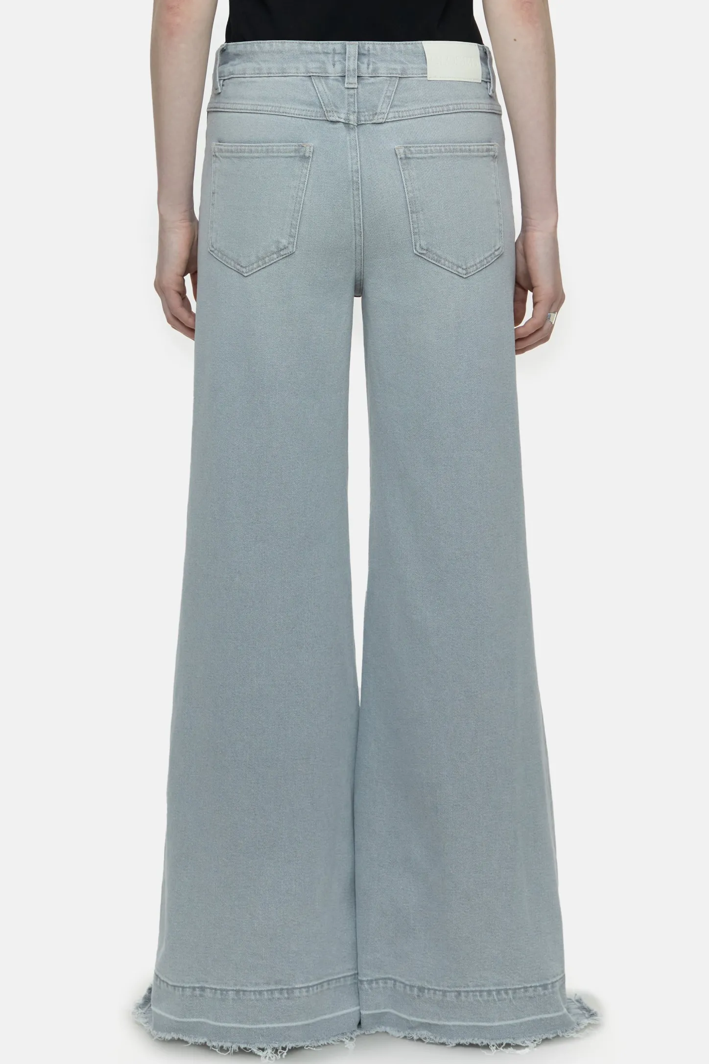 CLOSED Lange Denim>Wijde Jeans - Stijlnaam Glow-Up Lichtgrijs