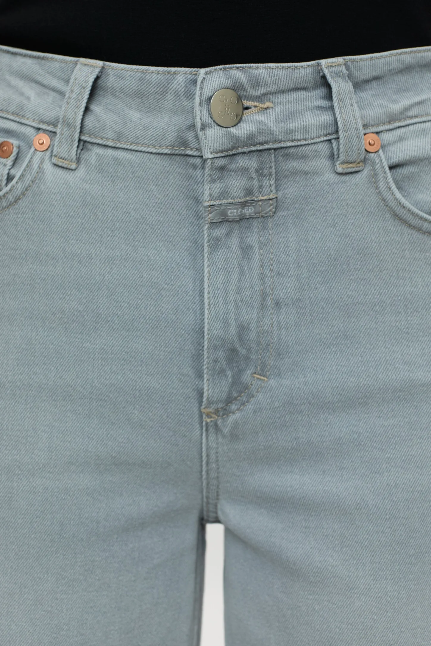 CLOSED Lange Denim>Wijde Jeans - Stijlnaam Glow-Up Lichtgrijs