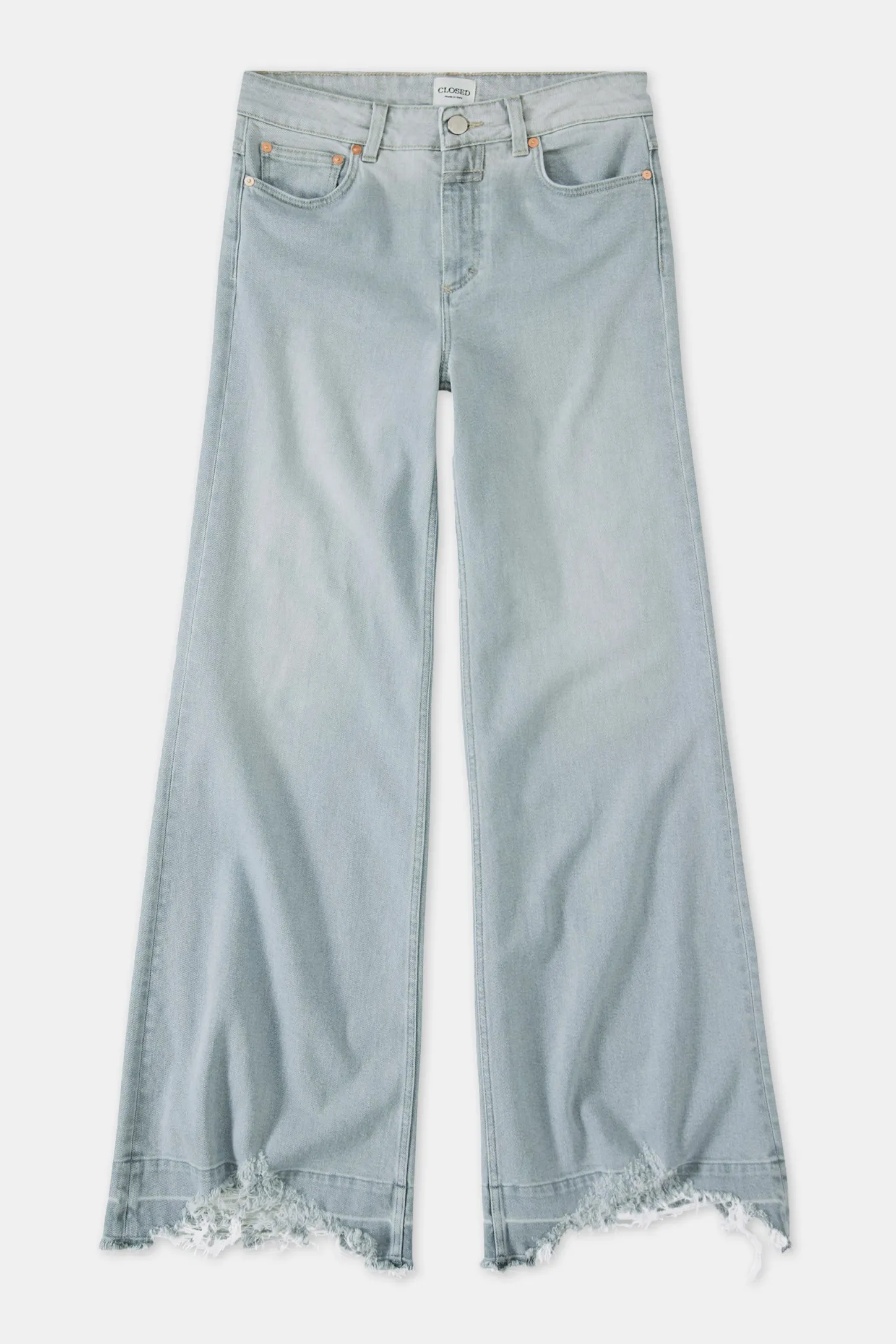 CLOSED Lange Denim>Wijde Jeans - Stijlnaam Glow-Up Lichtgrijs