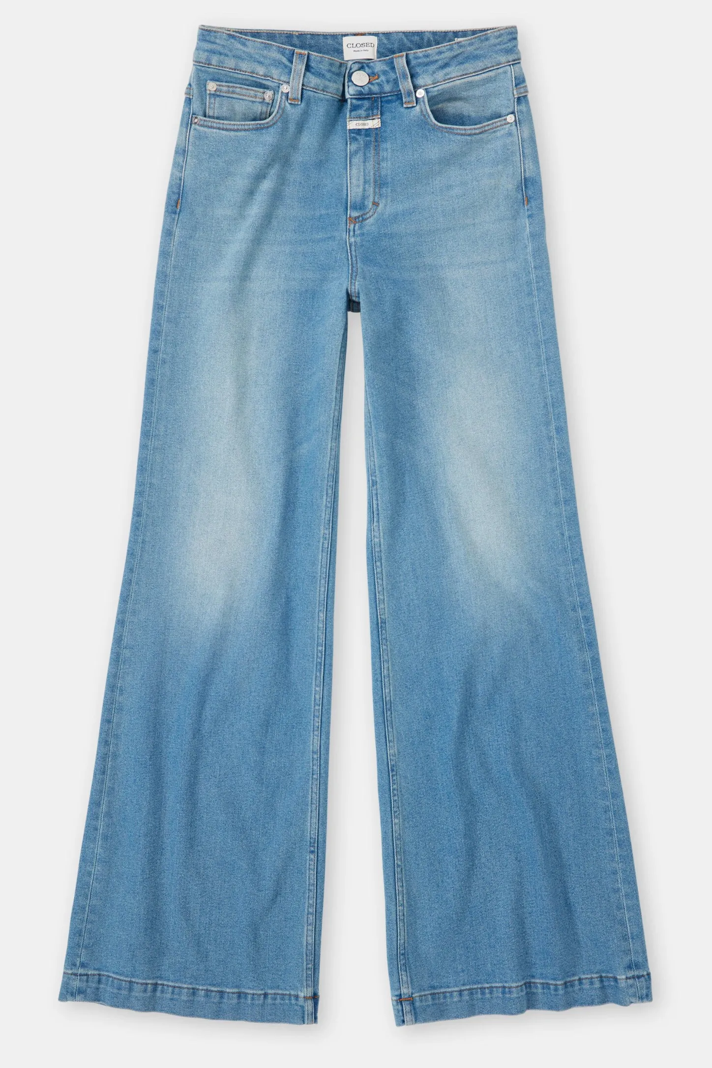 CLOSED Lange Denim>Wijde Jeans - Stijlnaam Glow-Up Midden Blauw