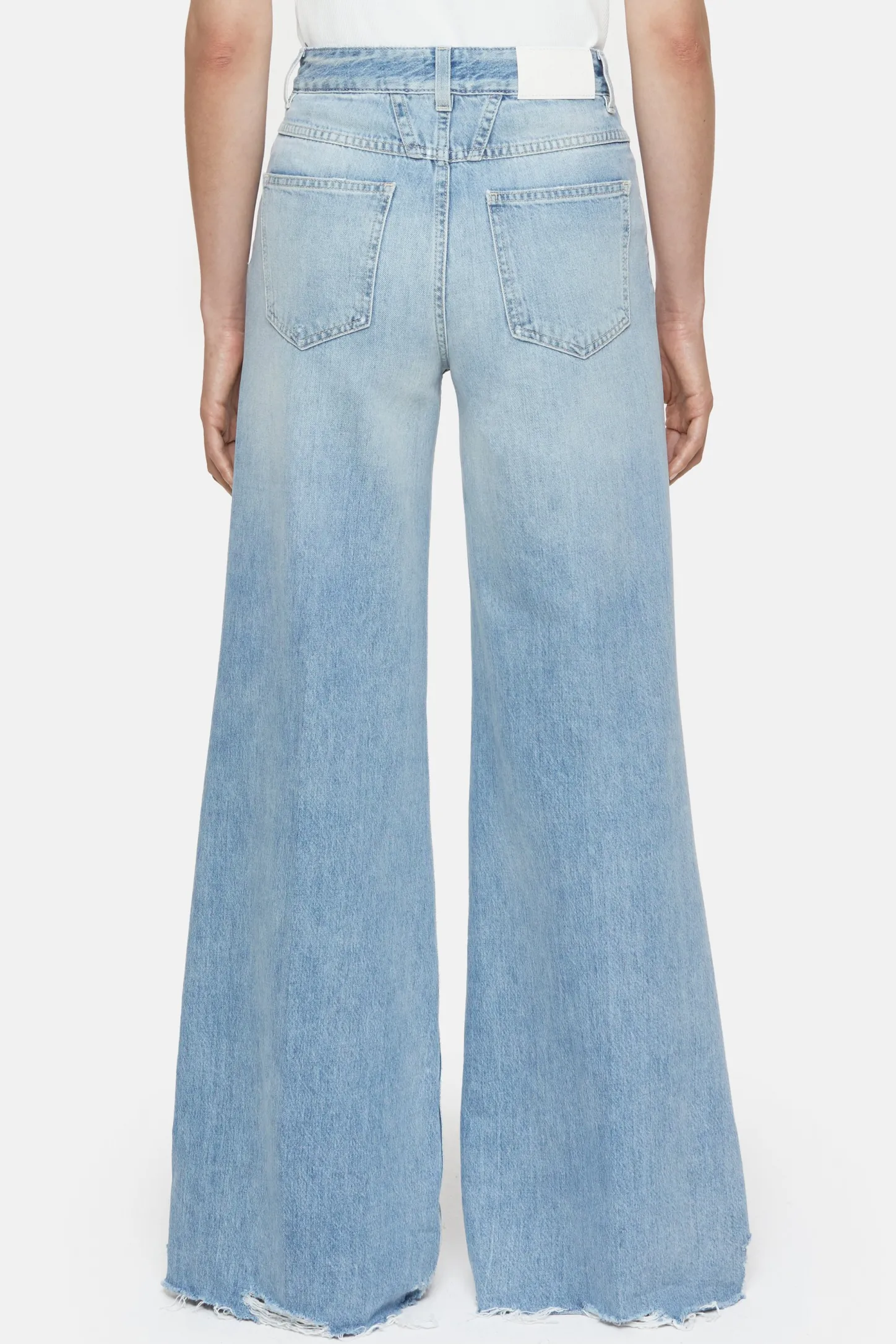 CLOSED Lange Denim>Wijde Jeans - Stijlnaam Glow-Up Midden Blauw