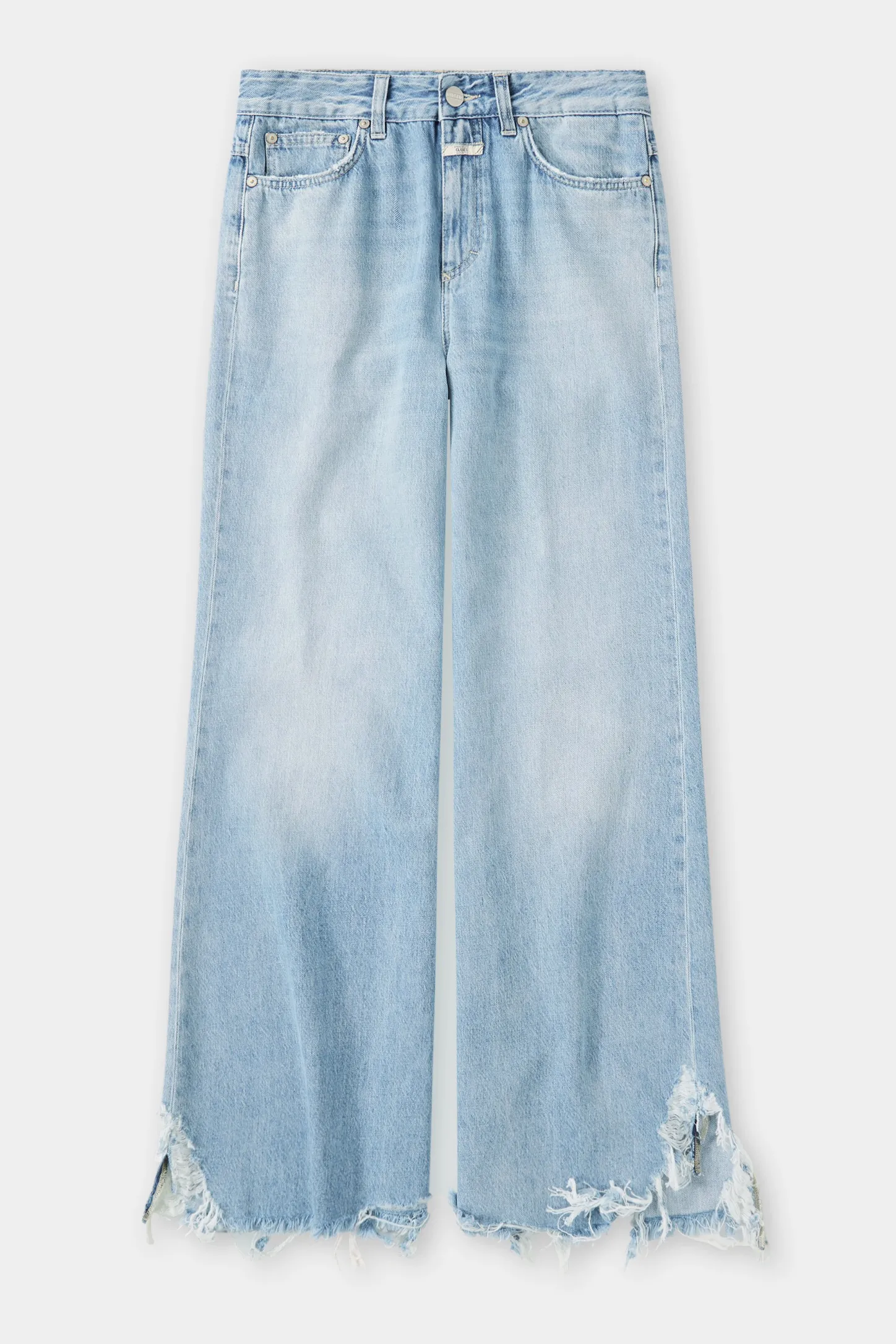 CLOSED Lange Denim>Wijde Jeans - Stijlnaam Glow-Up Midden Blauw