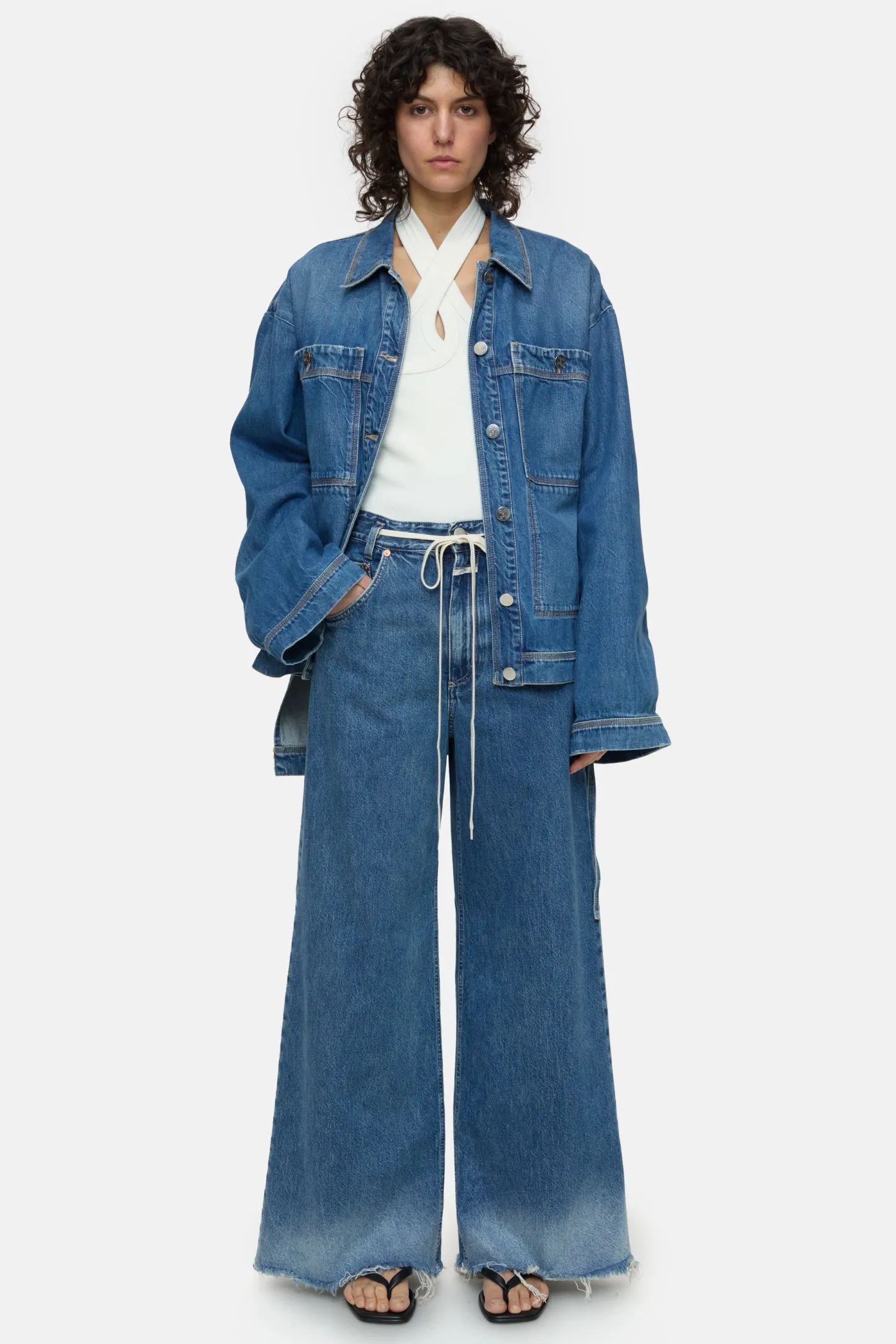 CLOSED Jeans>Wijde Jeans - Stijlnaam Morus Donkerblauw