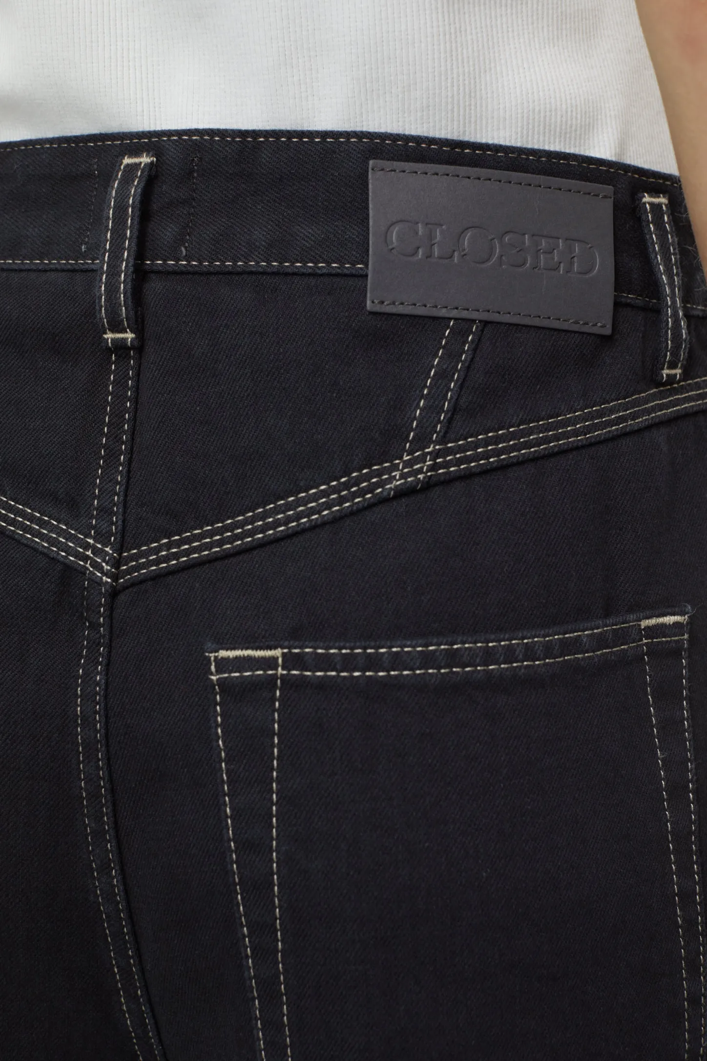 CLOSED Lange Denim>Wijde Jeans - Stijlnaam Morus Zwartzwart
