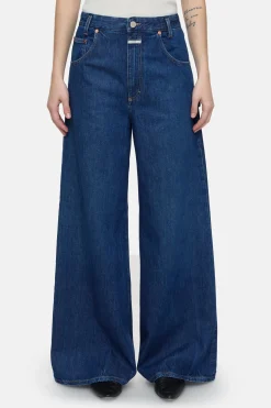 CLOSED Lange Denim>Wijde Jeans - Stijlnaam Morus Donkerblauw