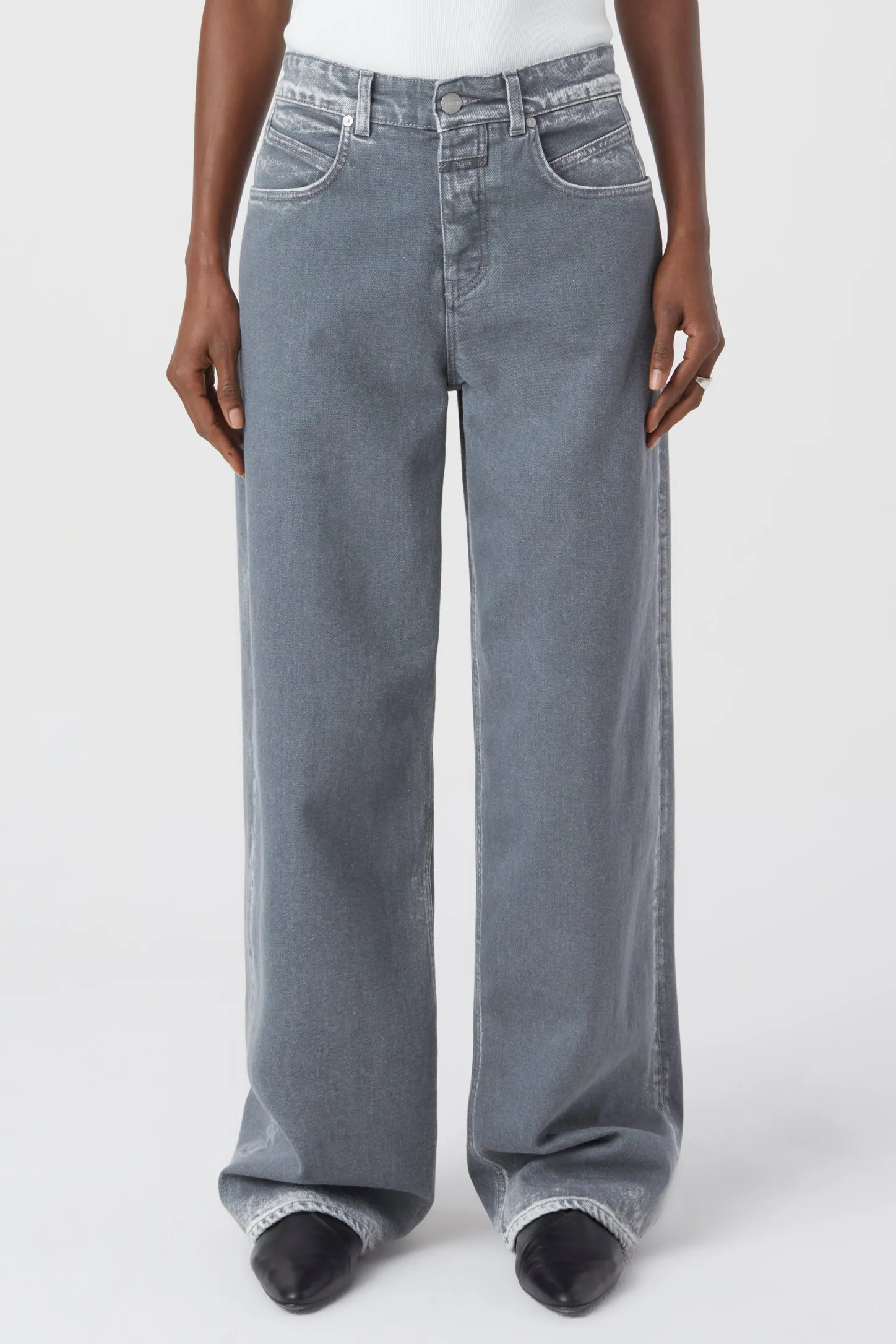 CLOSED Ras>Wijde Jeans - Stijlnaam Nikka Midden Grijs