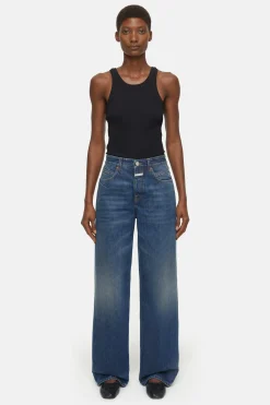 CLOSED Lange Denim>Wijde Jeans - Stijlnaam Nikka Midden Blauw