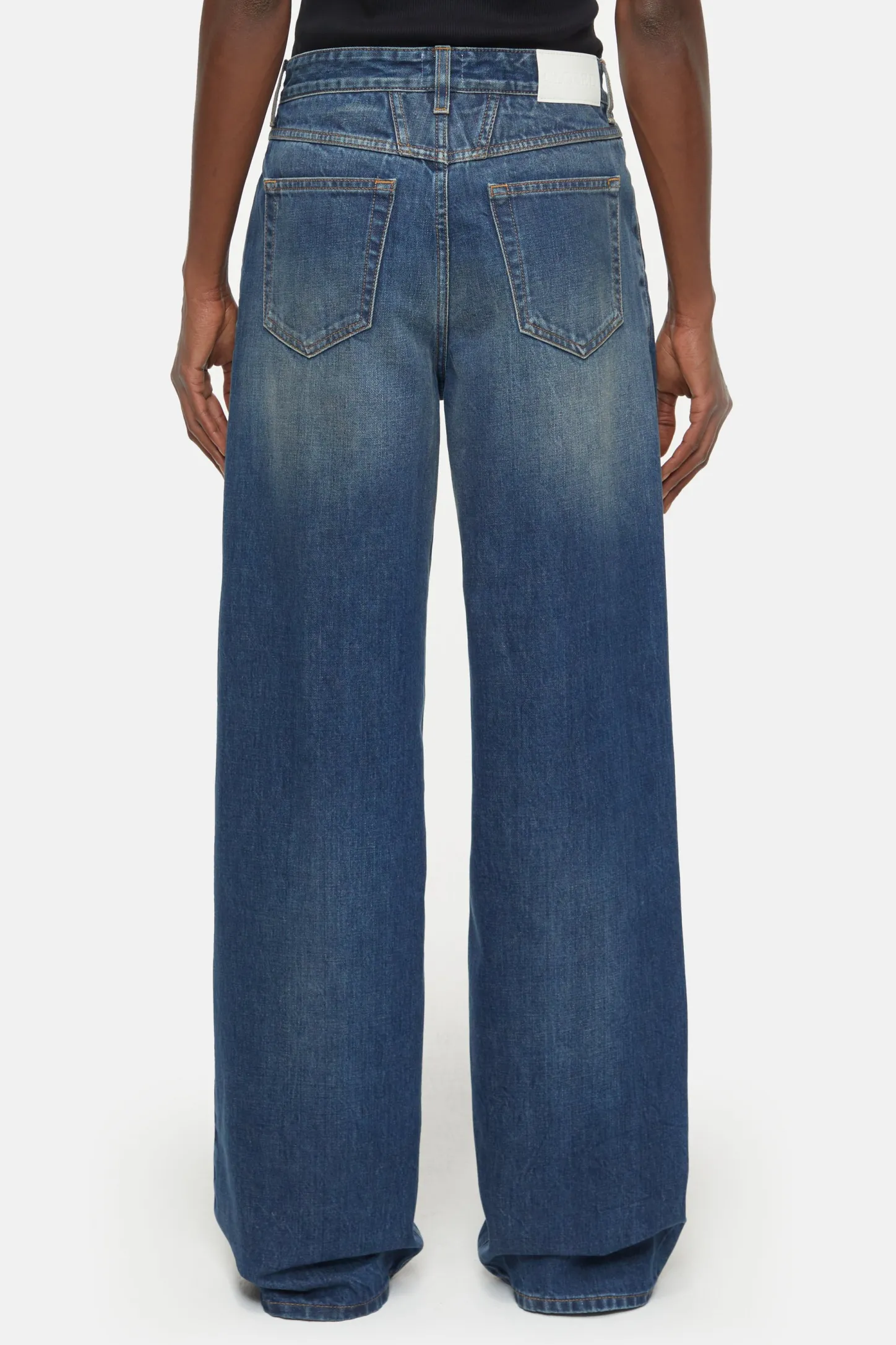 CLOSED Lange Denim>Wijde Jeans - Stijlnaam Nikka Midden Blauw