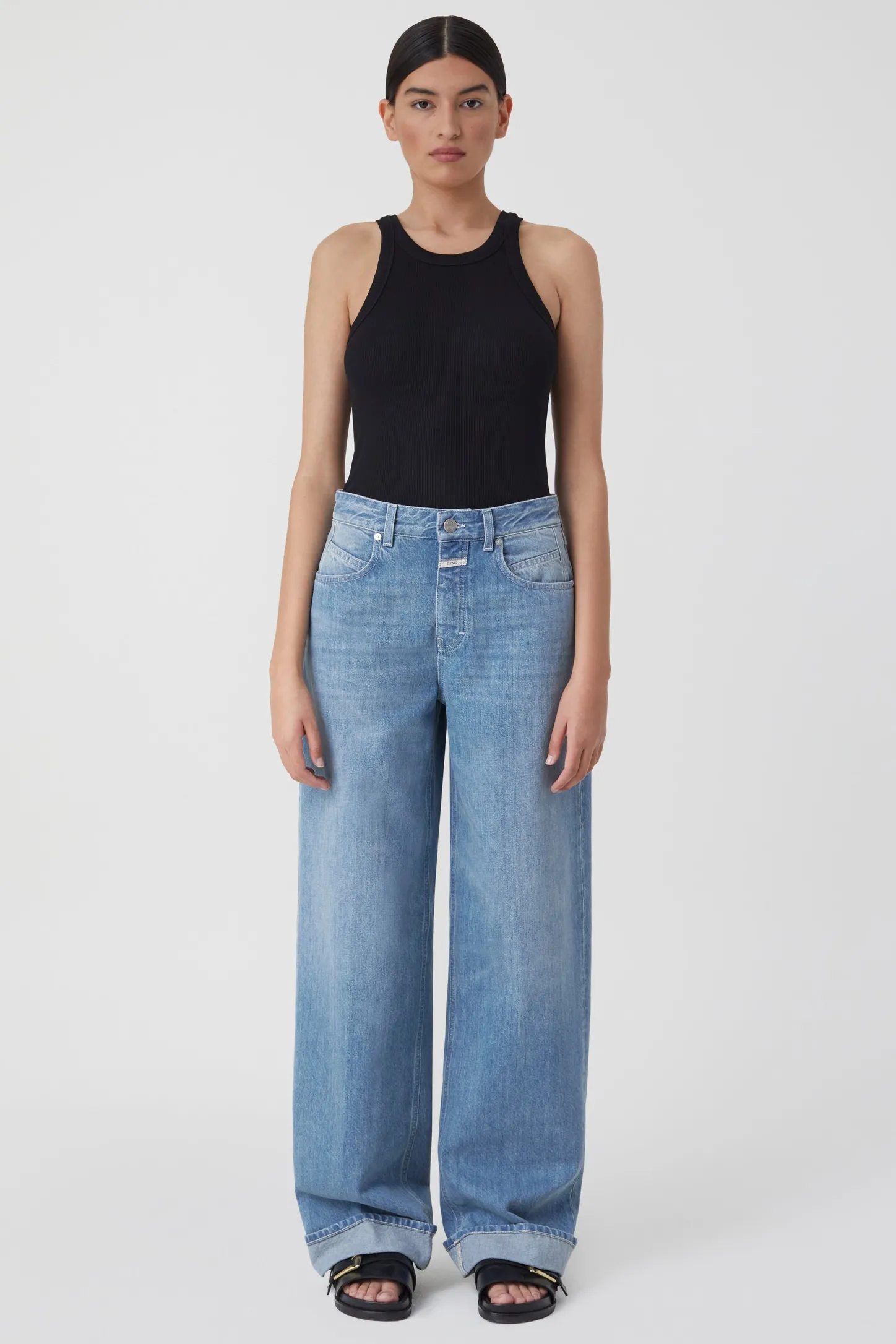 CLOSED Ras>Wijde Jeans - Stijlnaam Nikka Midden Blauw