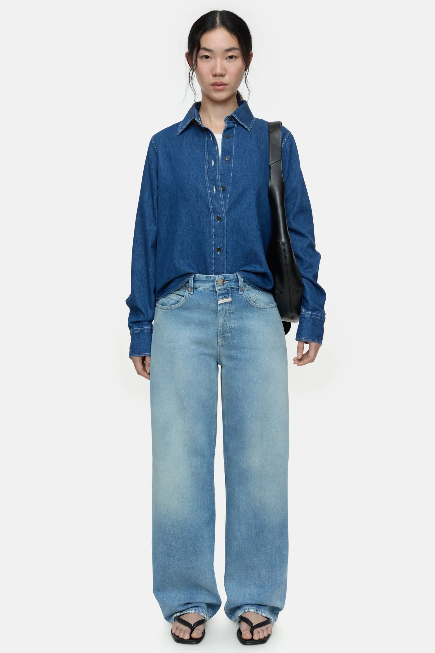 CLOSED Jeans>Wijde Jeans - Stijlnaam Nikka Midden Blauw