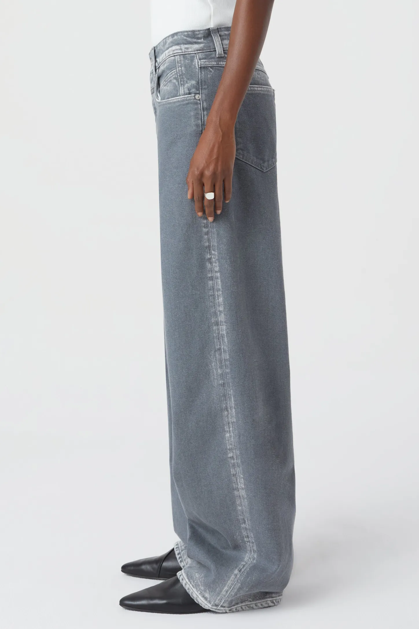 CLOSED Lange Denim>Wijde Jeans - Stijlnaam Nikka Midden Grijs