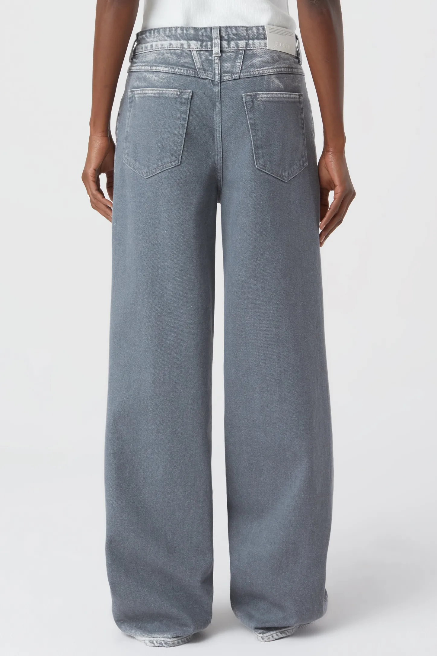 CLOSED Lange Denim>Wijde Jeans - Stijlnaam Nikka Midden Grijs