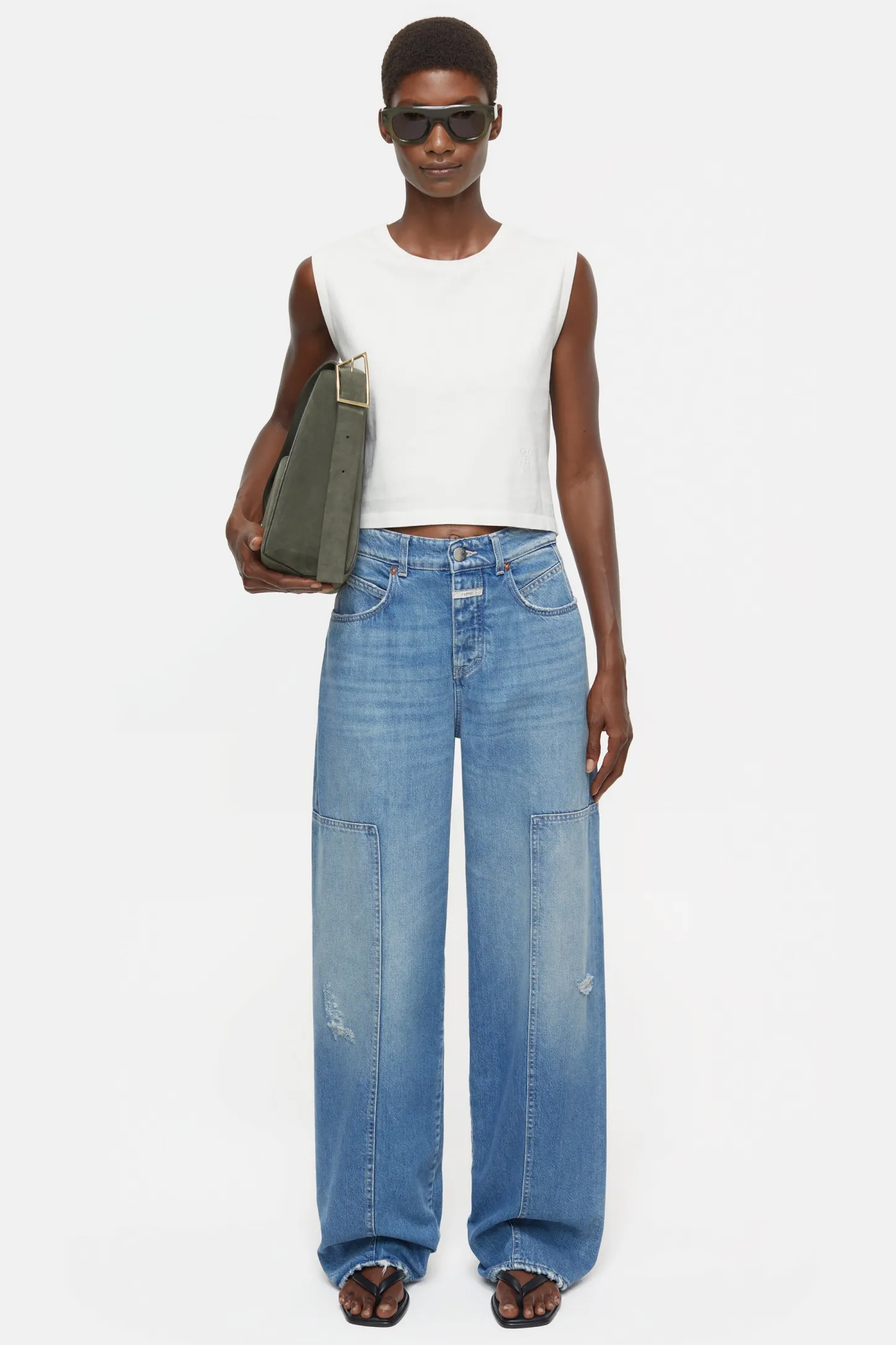 CLOSED Jeans>Wijde Jeans - Stijlnaam Nikka Midden Blauw