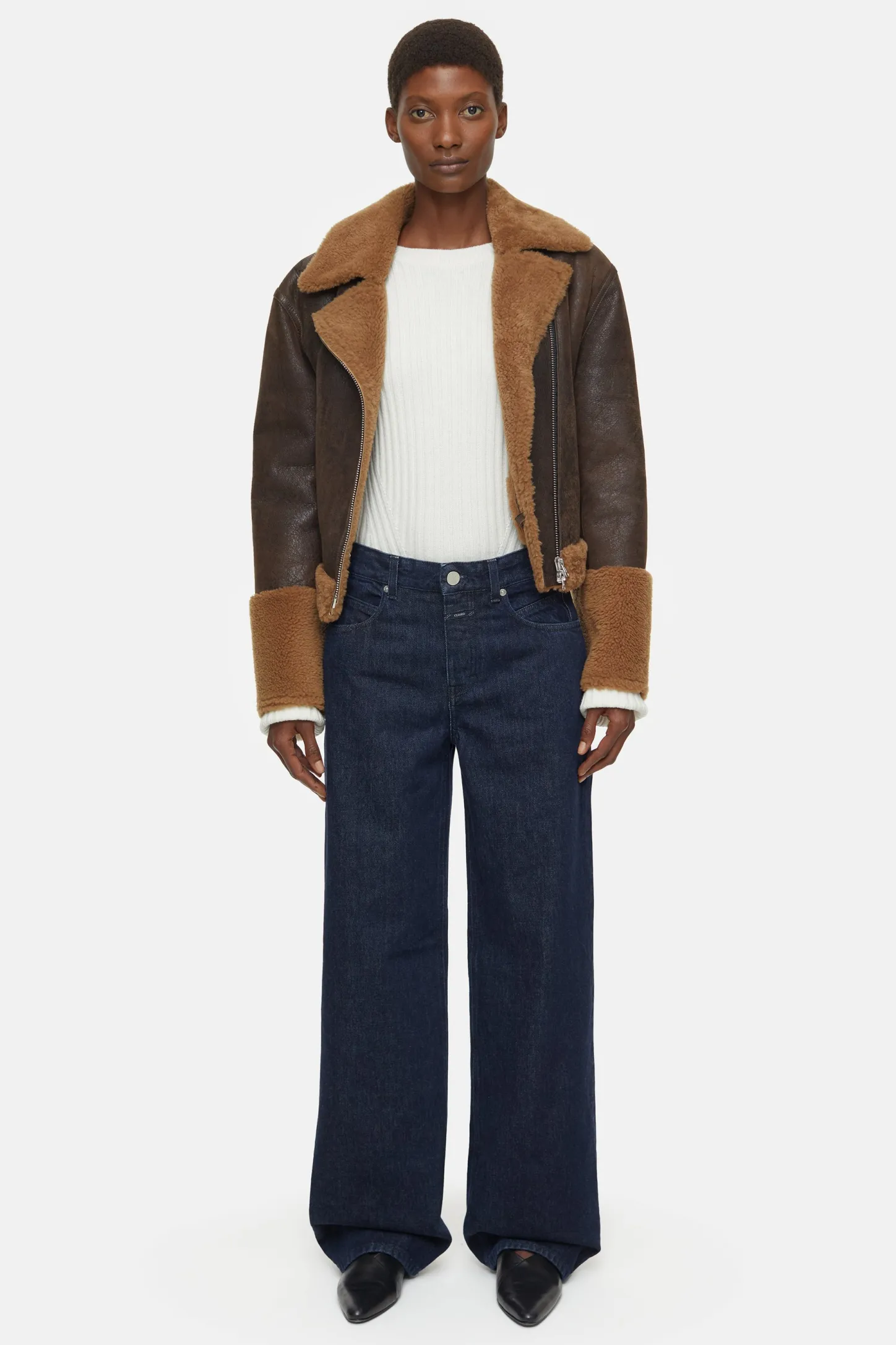 CLOSED Lange Denim>Wijde Jeans - Stijlnaam Nikka Donkerblauw