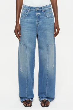 CLOSED Lange Denim>Wijde Jeans - Stijlnaam Nikka Midden Blauw