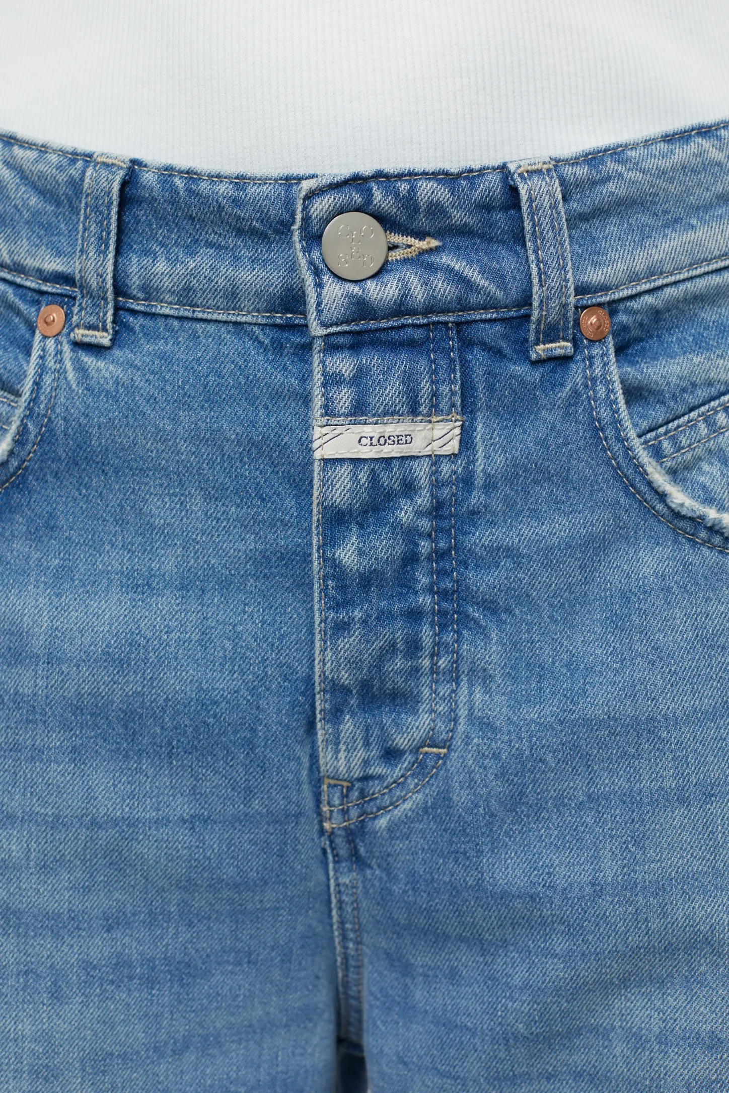 CLOSED Lange Denim>Wijde Jeans - Stijlnaam Nikka Midden Blauw