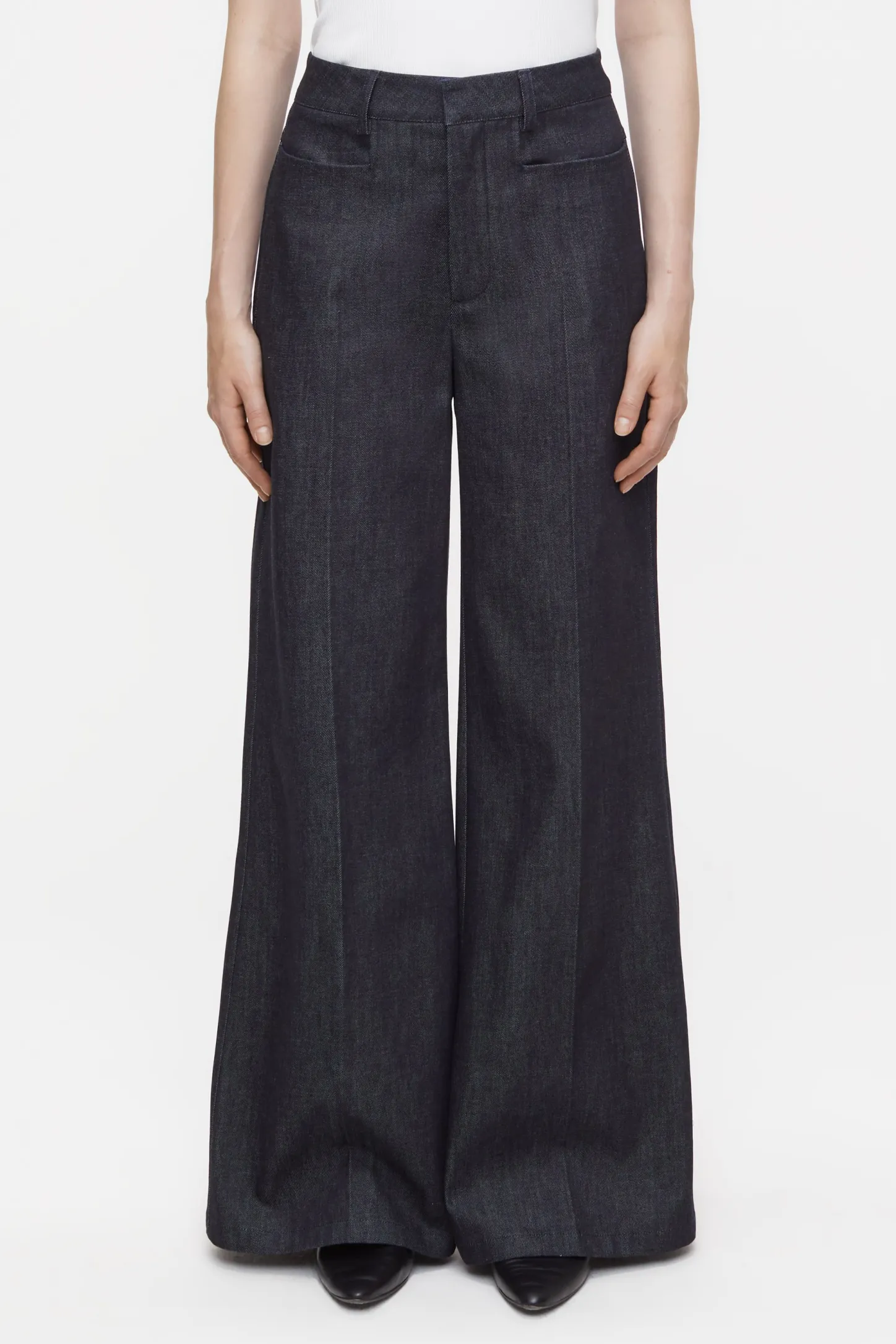 CLOSED Lange Denim>Wijde Jeans - Stijlnaam Veola Donkerblauw