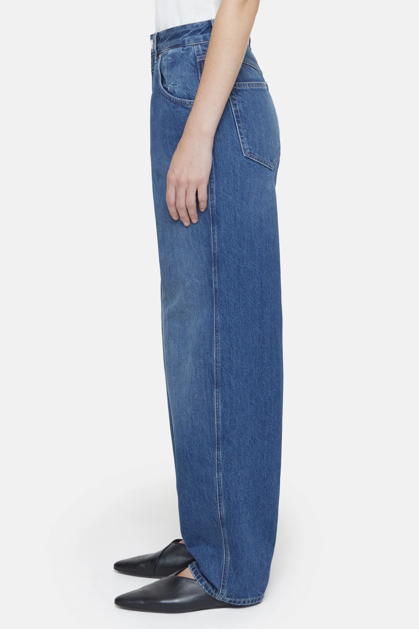 CLOSED Lange Denim>Wijde Jeans - Stijlnaam Wellington Donkerblauw