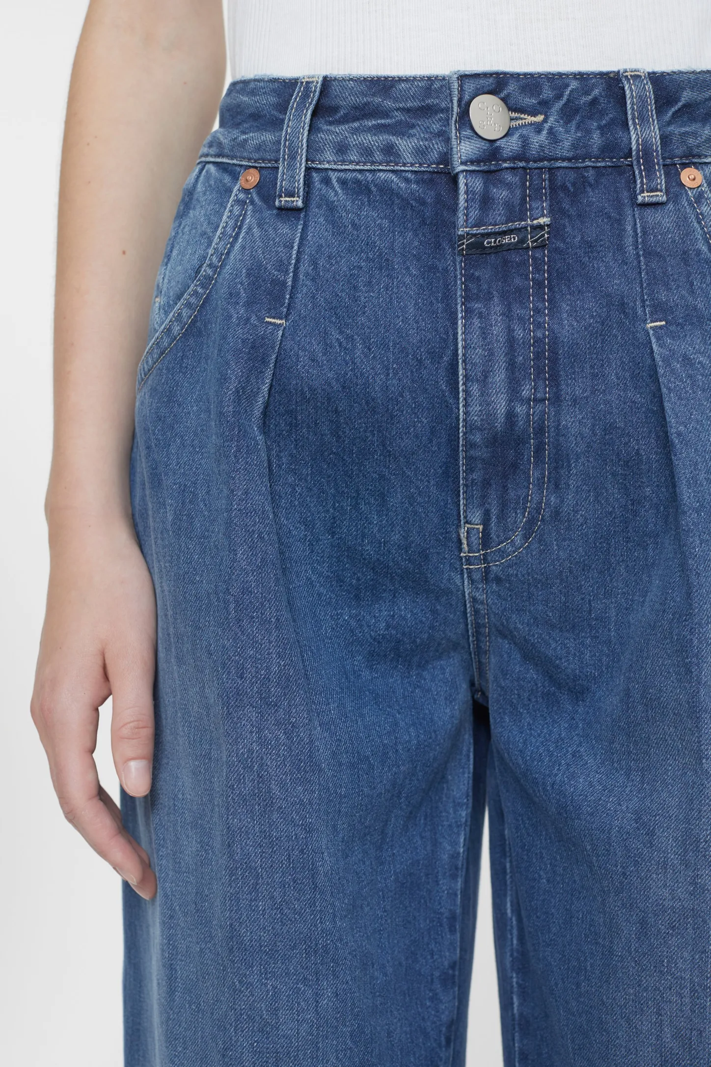 CLOSED Ontspannend>Wijde Jeans - Stijlnaam Wellington Donkerblauw