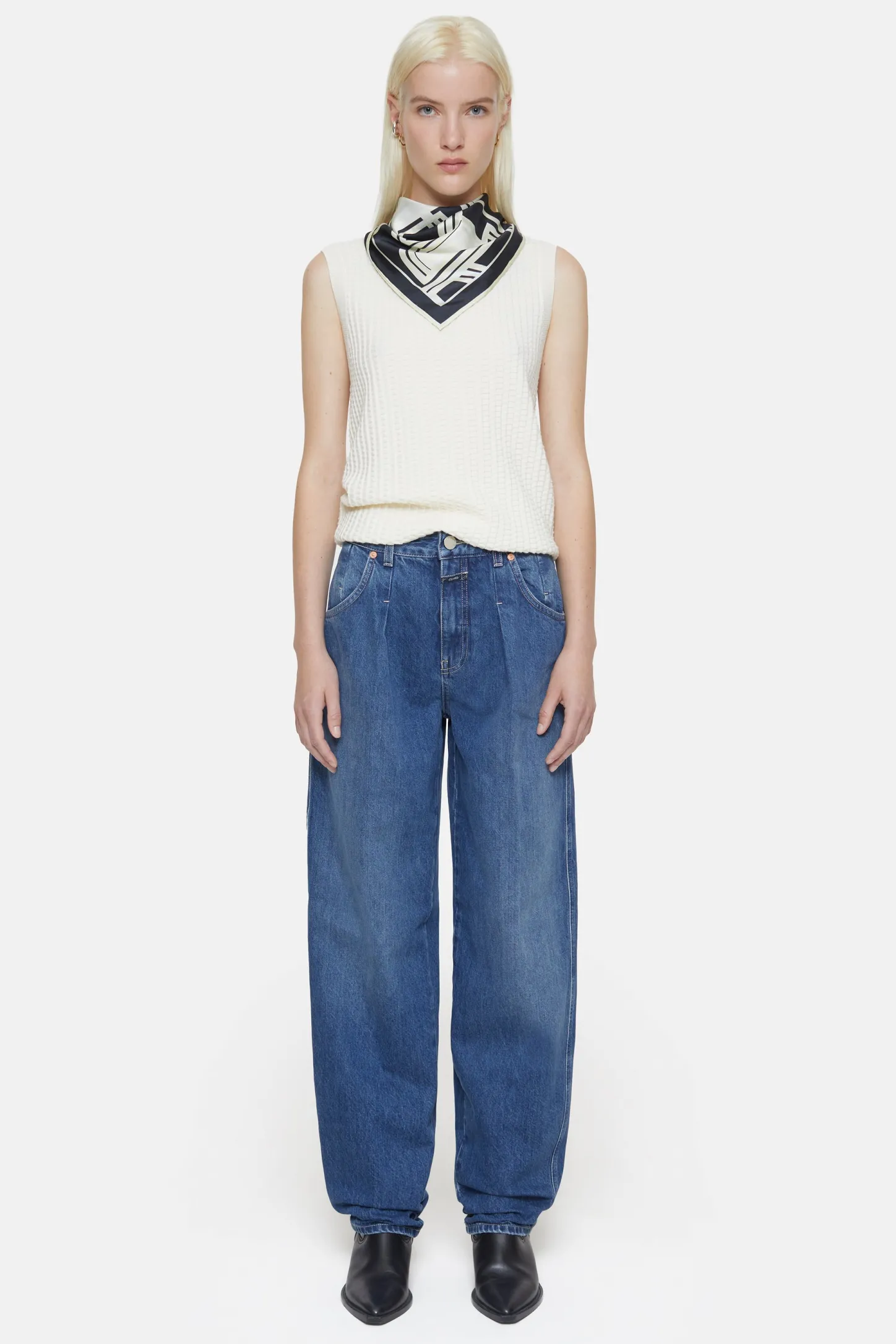 CLOSED Ontspannend>Wijde Jeans - Stijlnaam Wellington Donkerblauw