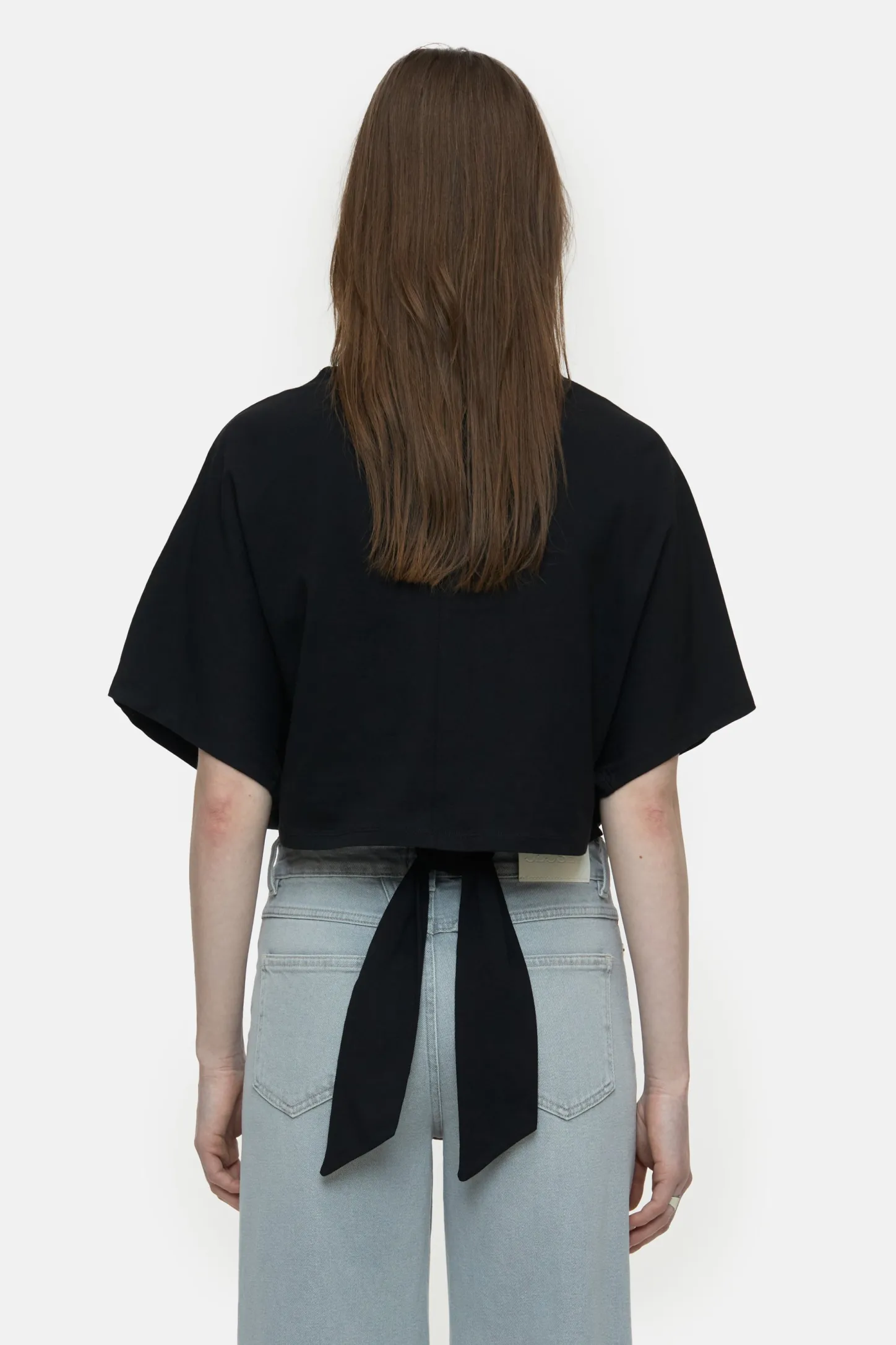 CLOSED T-Shirts>Wikkel-T-Shirt Zwart
