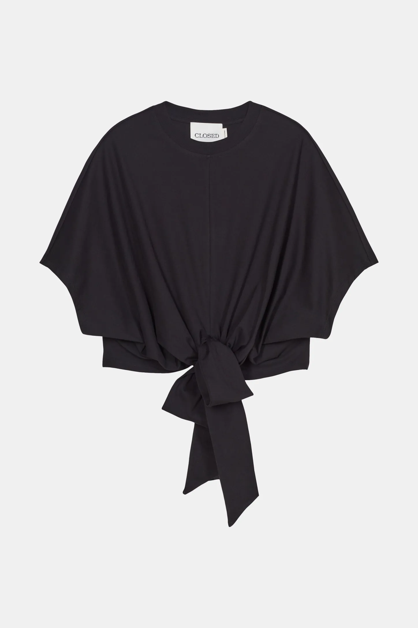 CLOSED T-Shirts>Wikkel-T-Shirt Zwart