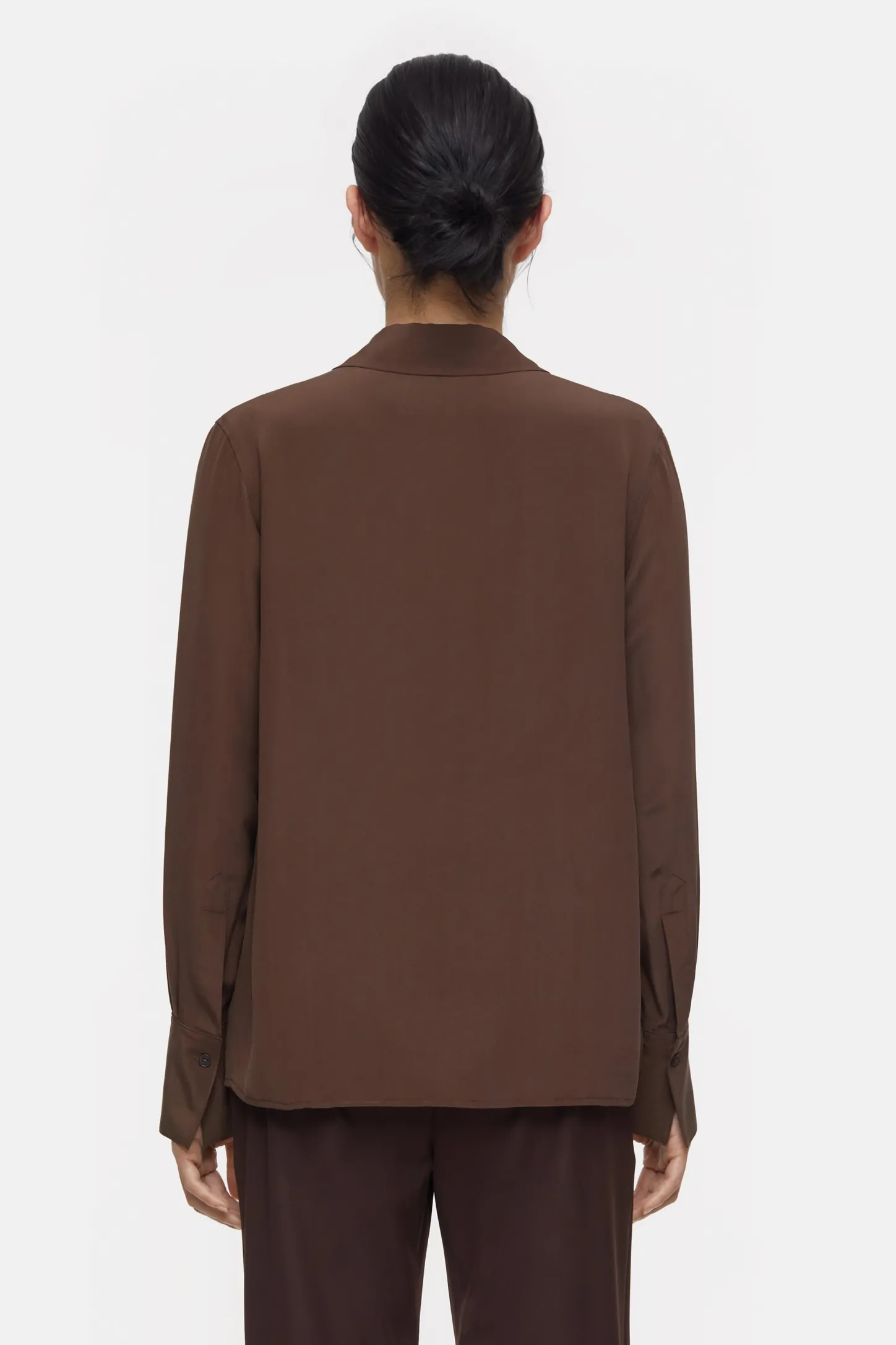CLOSED Overhemden En Blouses>Zijden Blouse Koude Chocolademelk