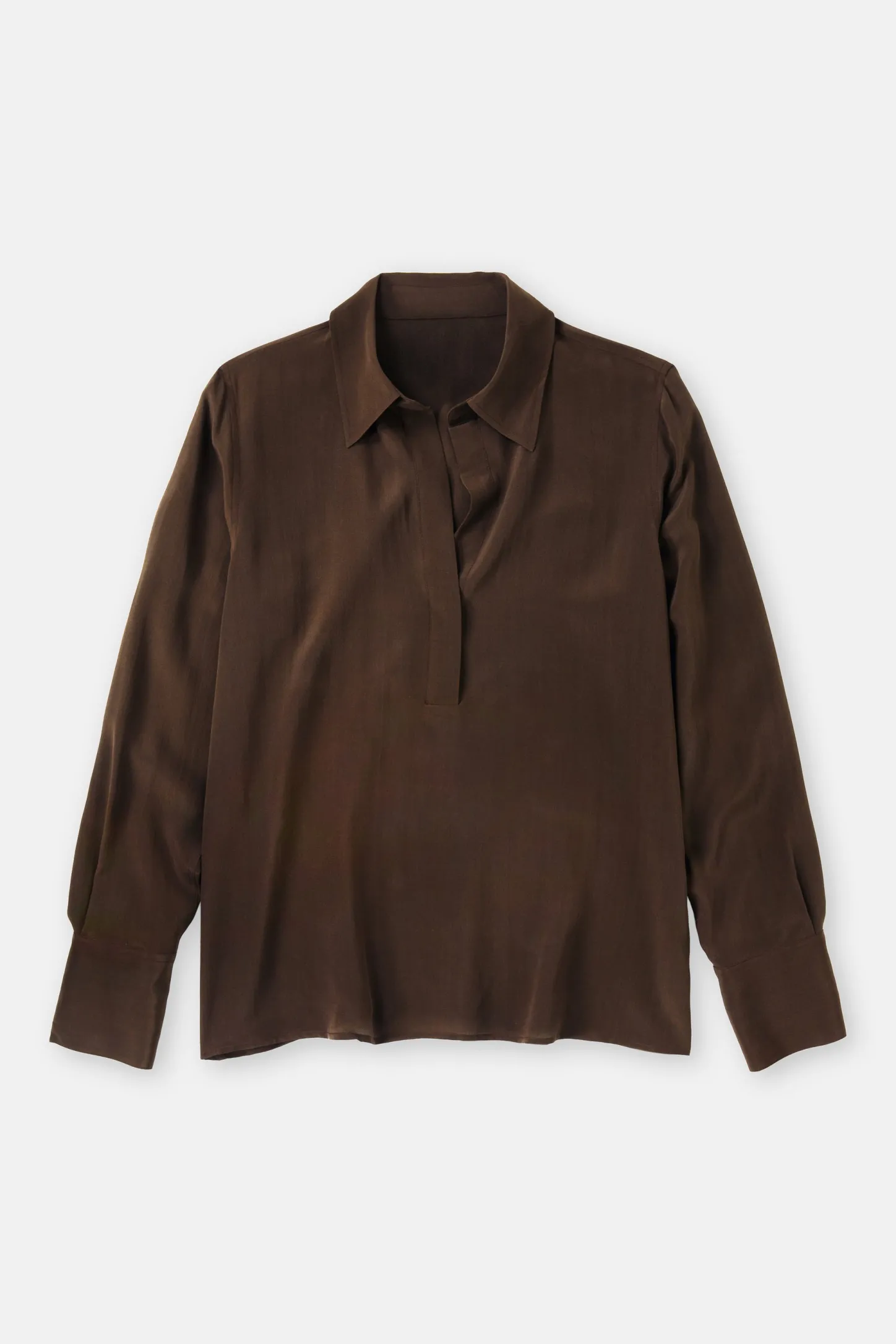 CLOSED Overhemden En Blouses>Zijden Blouse Koude Chocolademelk