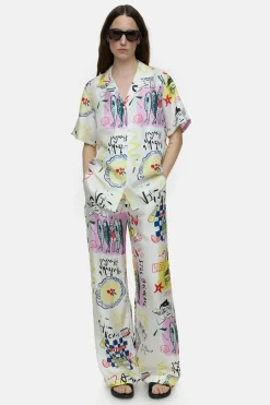 CLOSED Overhemden En Blouses>Zijden Overhemdblouse Veelkleurig