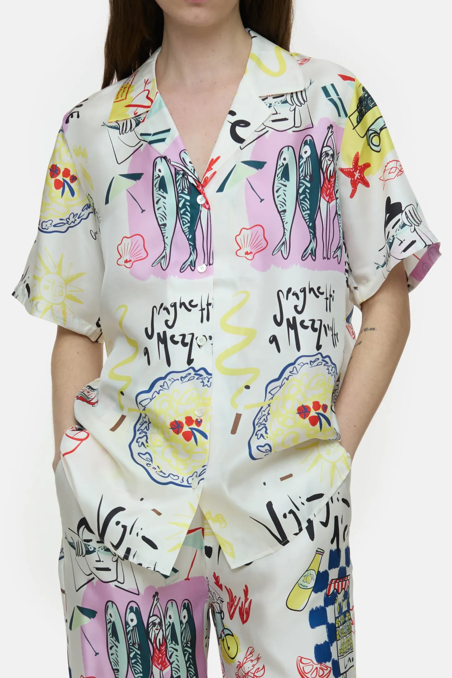 CLOSED Overhemden En Blouses>Zijden Overhemdblouse Veelkleurig